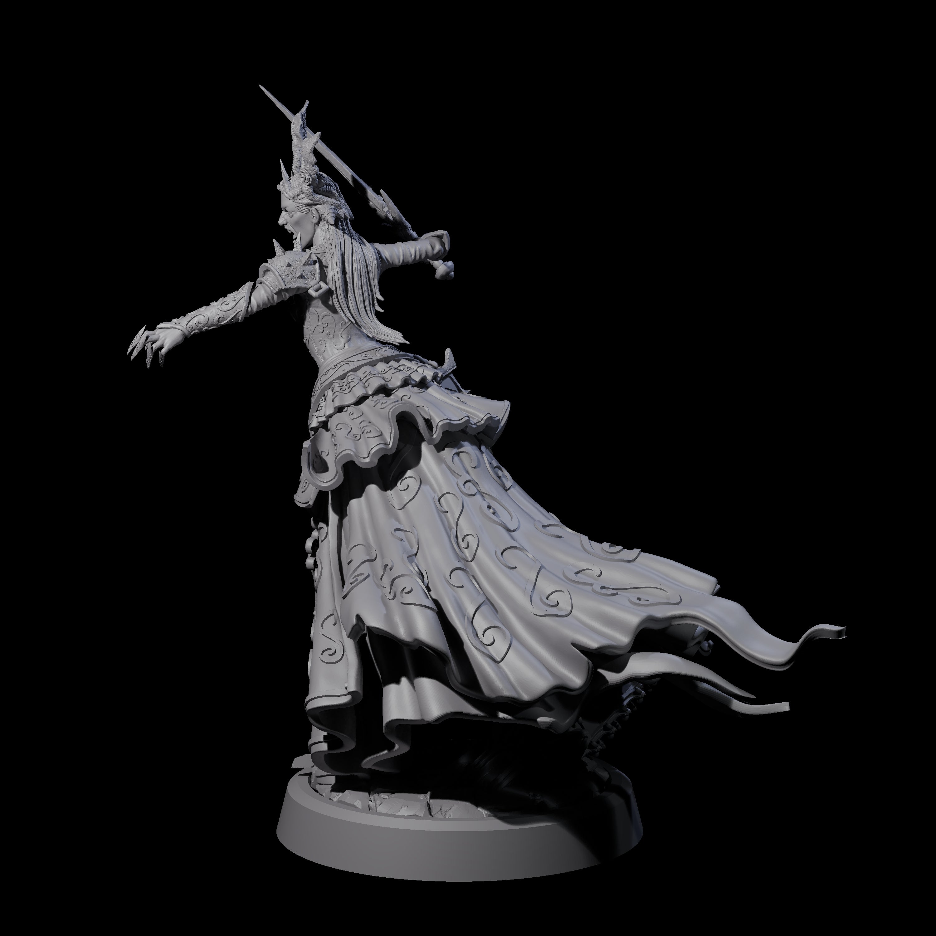 Raging Warblade Succubus A Miniature for Dungeons and Dragons, Pathfinder or other TTRPGs