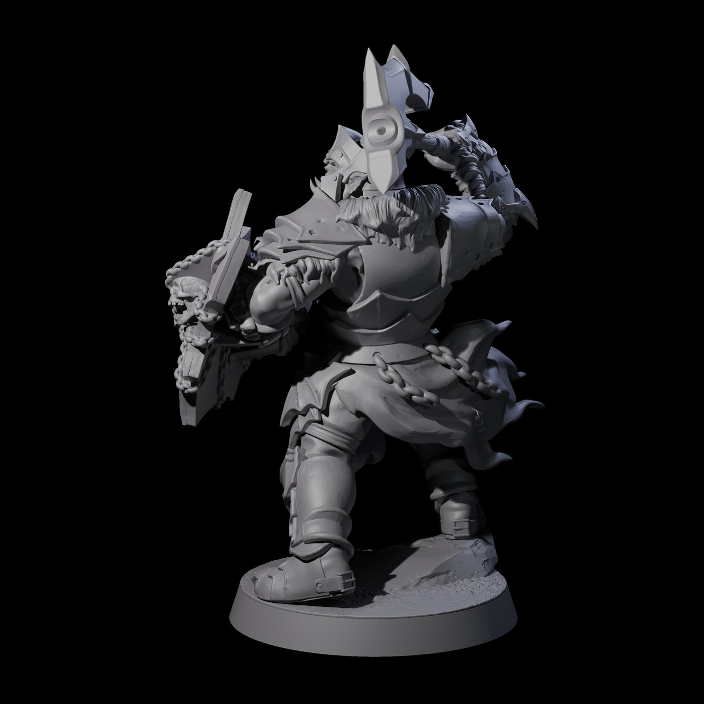 Raiding Orc Warrior A Miniature for Dungeons and Dragons, Pathfinder or other TTRPGs