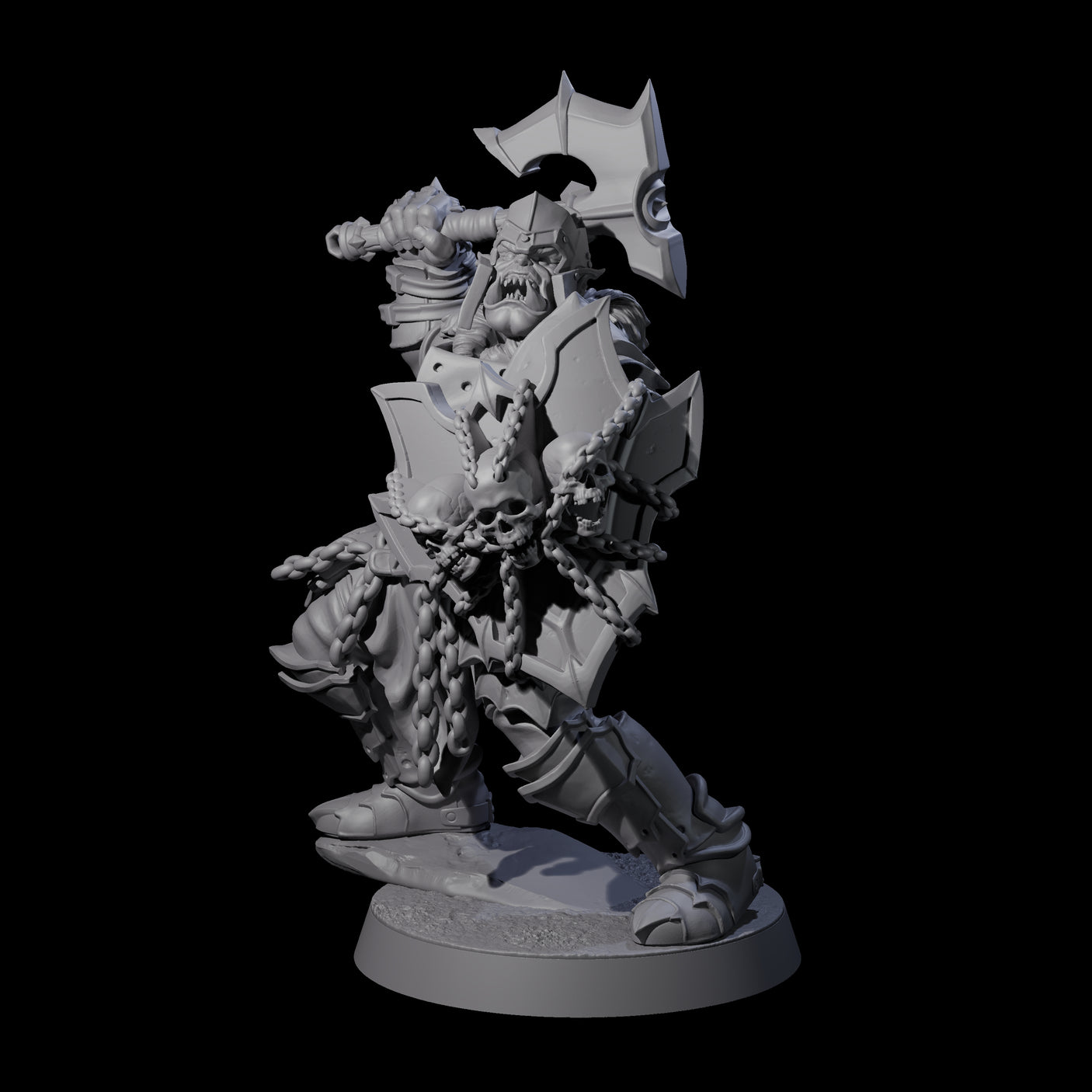 Raiding Orc Warrior A Miniature for Dungeons and Dragons, Pathfinder or other TTRPGs