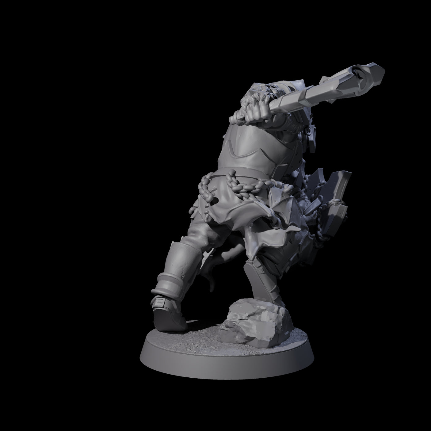 Raiding Orc Warrior B Miniature for Dungeons and Dragons, Pathfinder or other TTRPGs