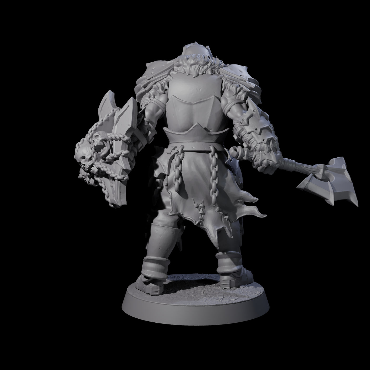 Raiding Orc Warrior C Miniature for Dungeons and Dragons, Pathfinder or other TTRPGs