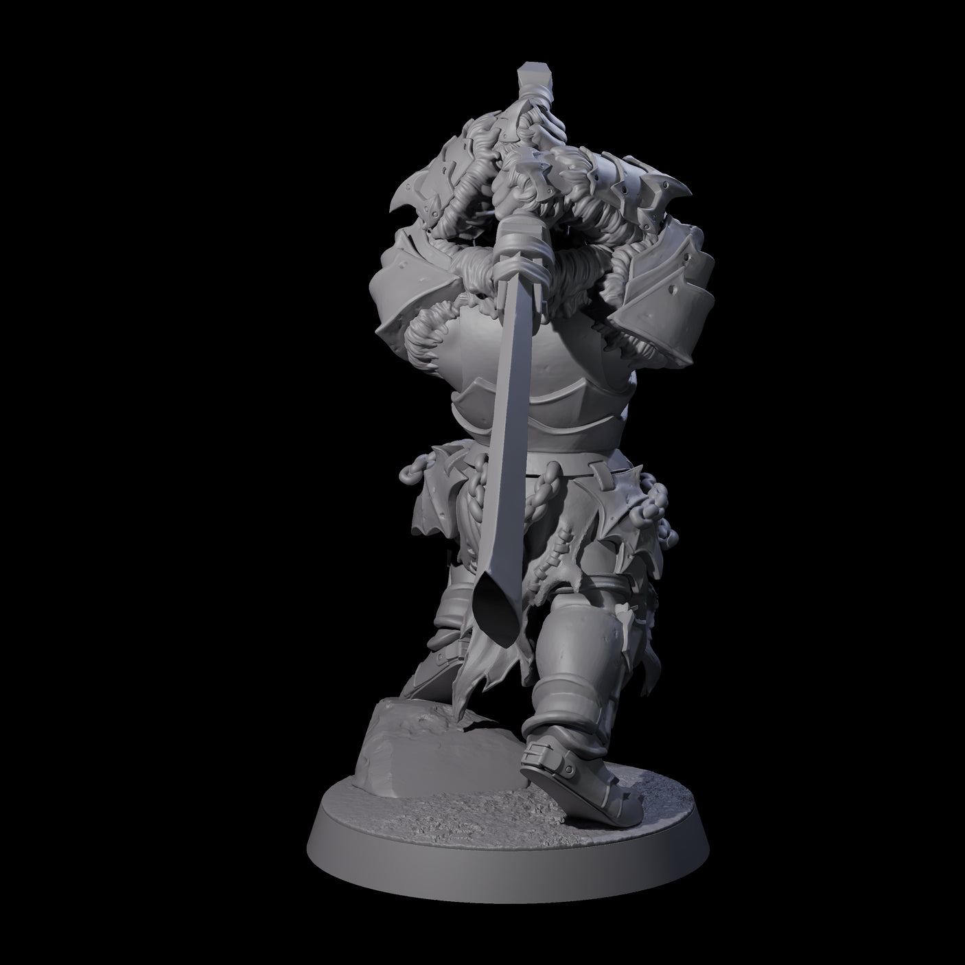 Raiding Orc Warrior E Miniature for Dungeons and Dragons, Pathfinder or other TTRPGs