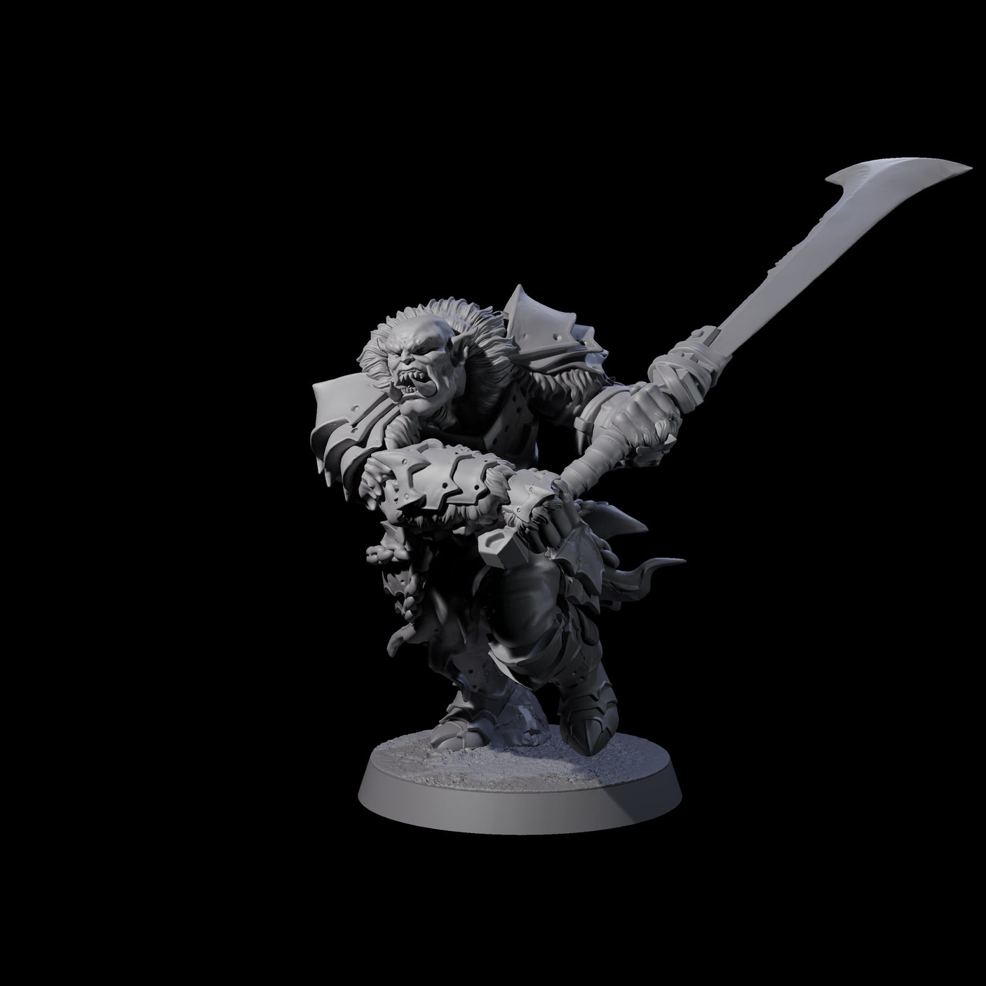 Raiding Orc Warriors Miniature for Dungeons and Dragons, Pathfinder or other TTRPGs