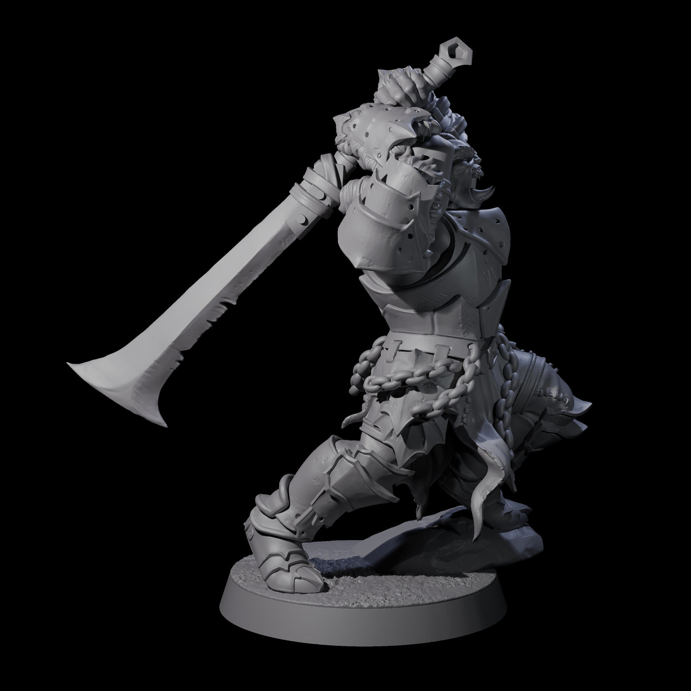 Raiding Orc Warriors Miniature for Dungeons and Dragons, Pathfinder or other TTRPGs