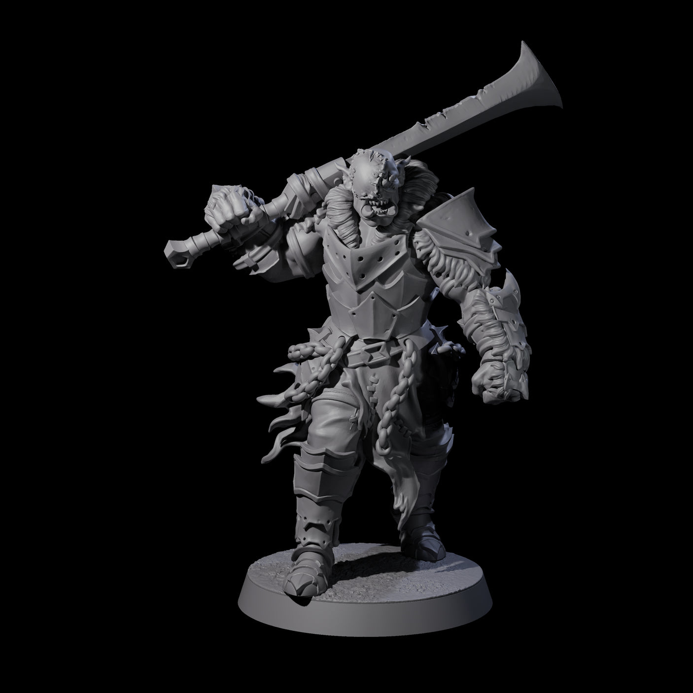 Raiding Orc Warriors Miniature for Dungeons and Dragons, Pathfinder or other TTRPGs