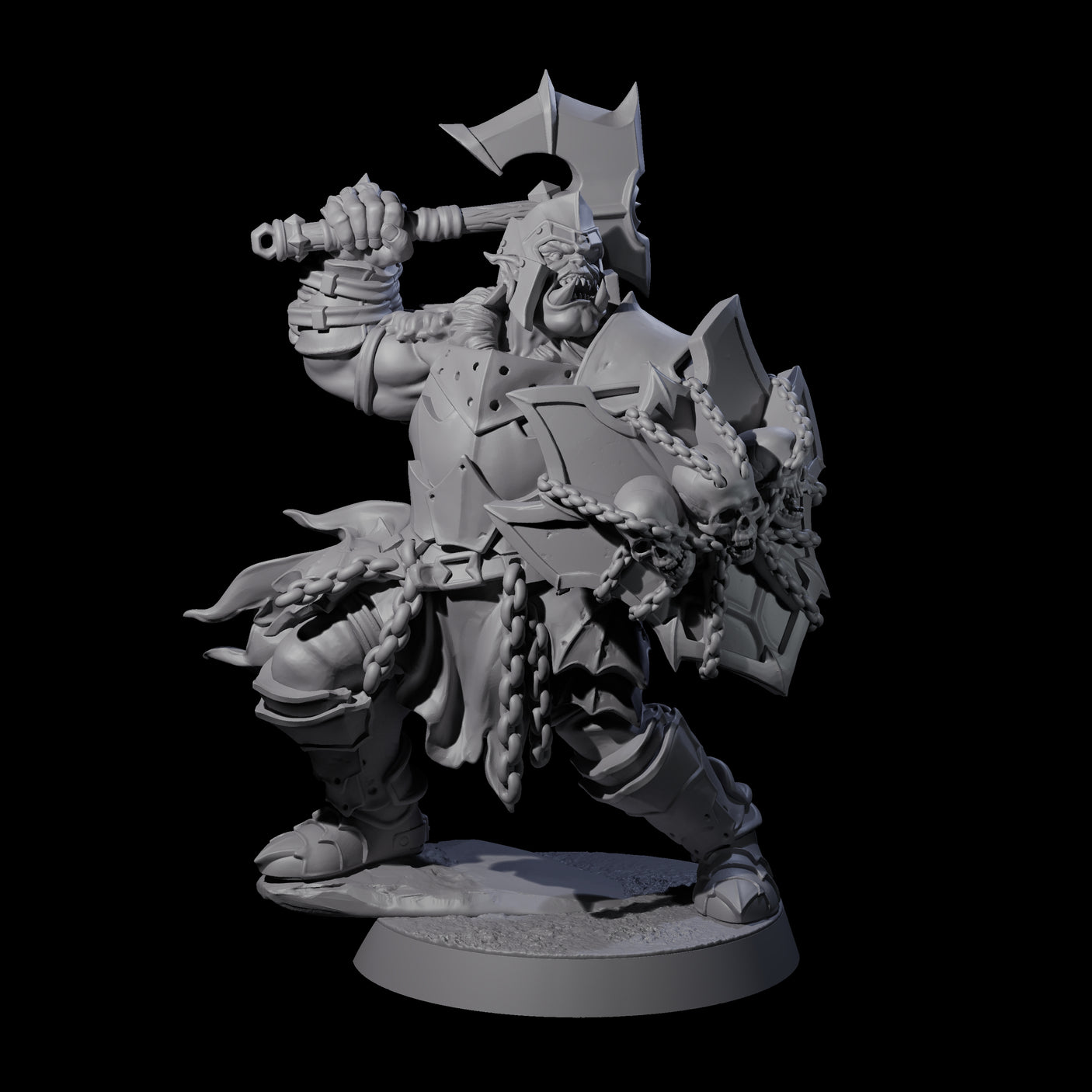 Raiding Orc Warriors Miniature for Dungeons and Dragons, Pathfinder or other TTRPGs