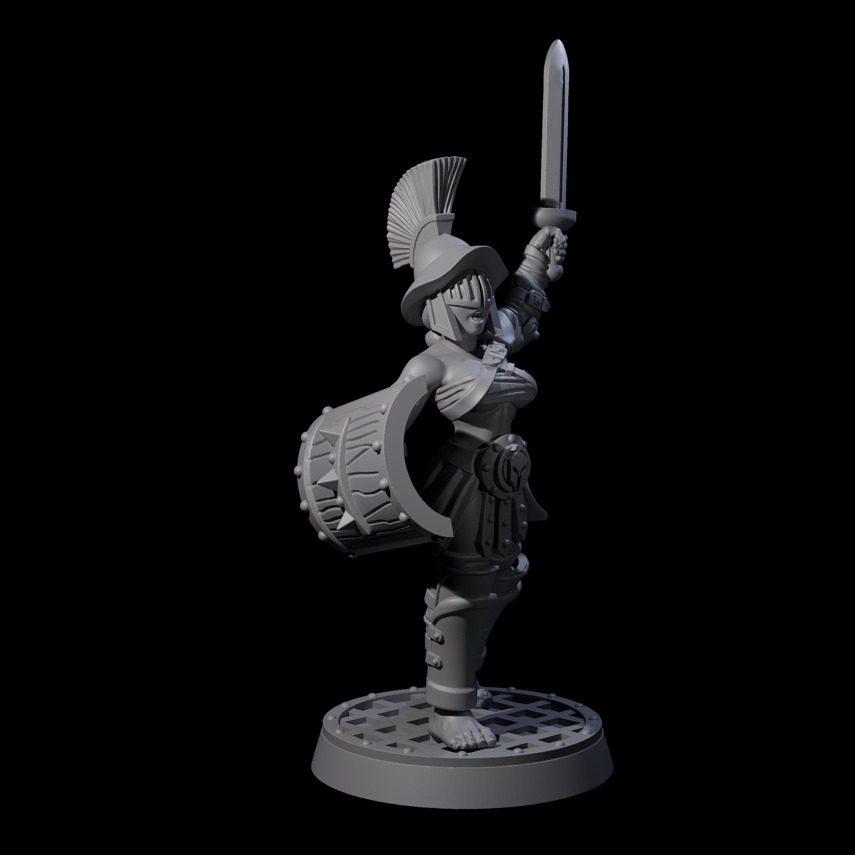 Rallying Gladiator Miniature for Dungeons and Dragons, Pathfinder or other TTRPGs