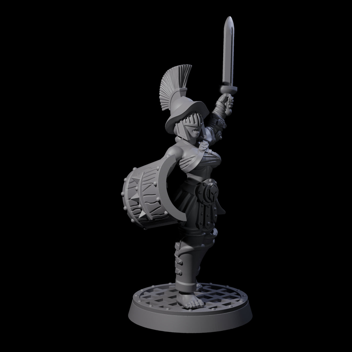 Rallying Gladiator Miniature for Dungeons and Dragons, Pathfinder or other TTRPGs