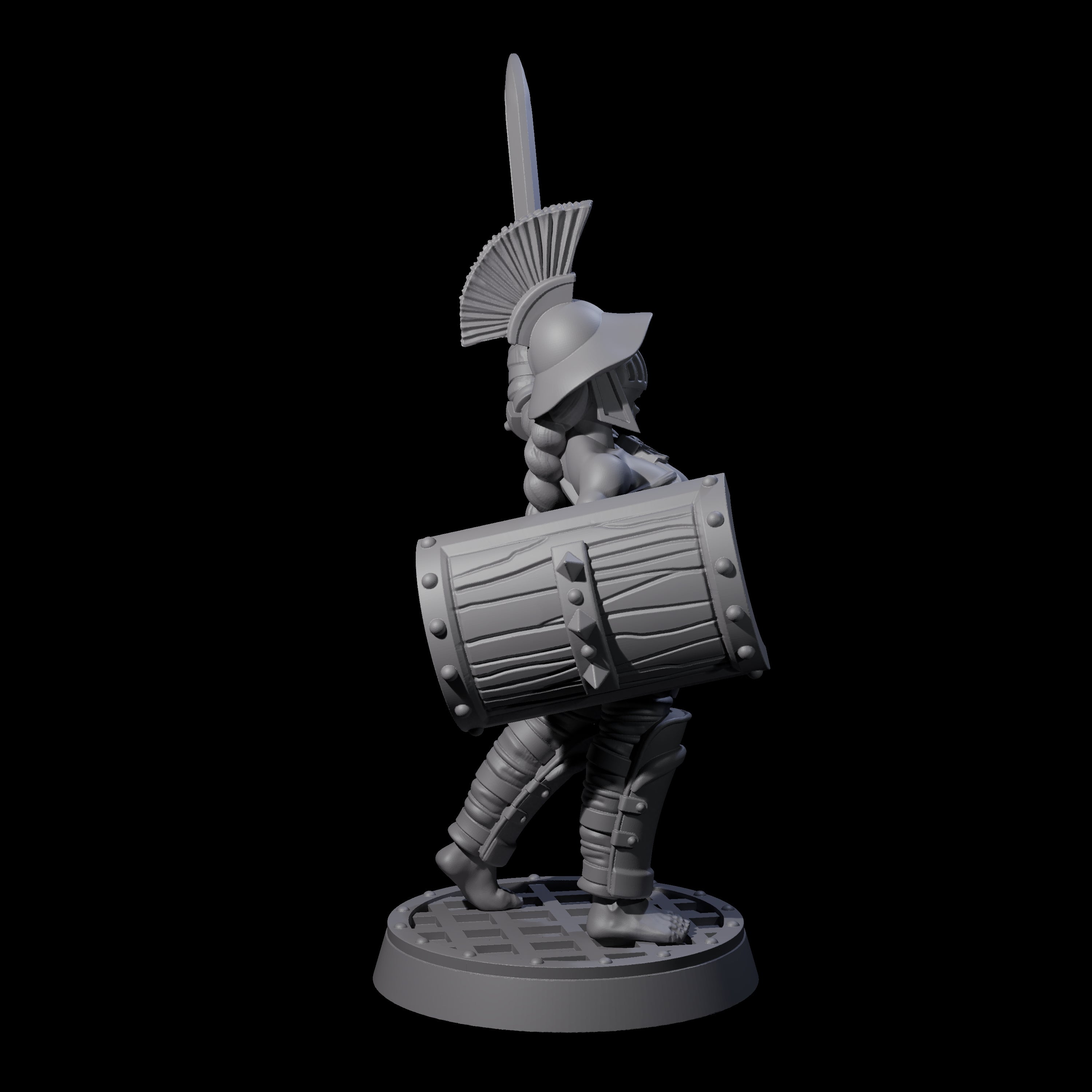 Rallying Gladiator Miniature for Dungeons and Dragons, Pathfinder or other TTRPGs