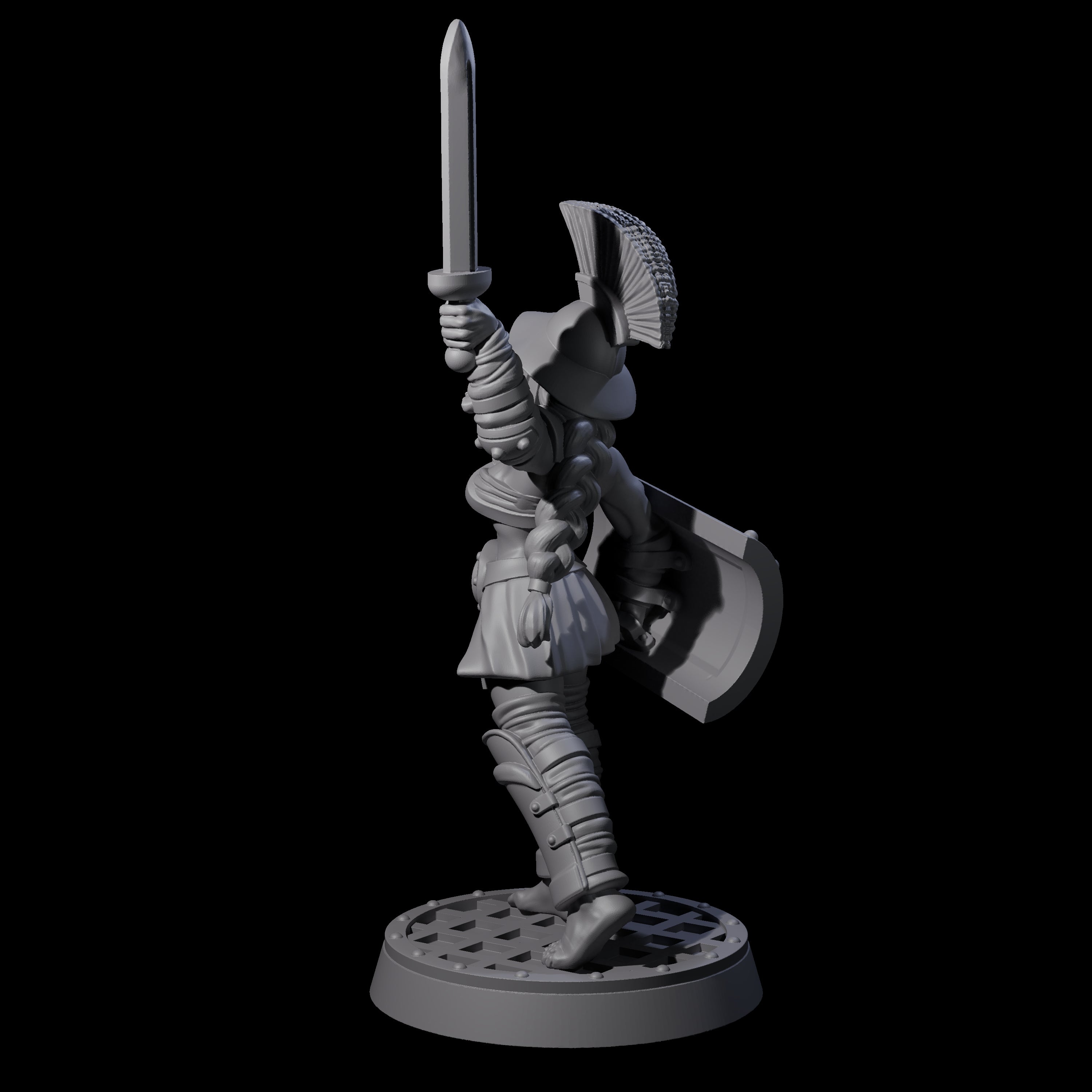 Rallying Gladiator Miniature for Dungeons and Dragons, Pathfinder or other TTRPGs