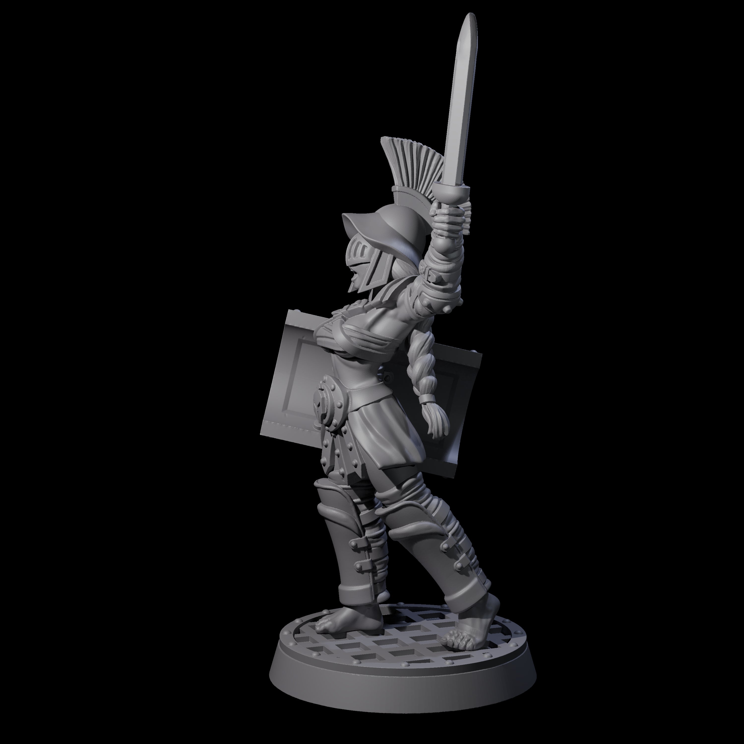 Rallying Gladiator Miniature for Dungeons and Dragons, Pathfinder or other TTRPGs