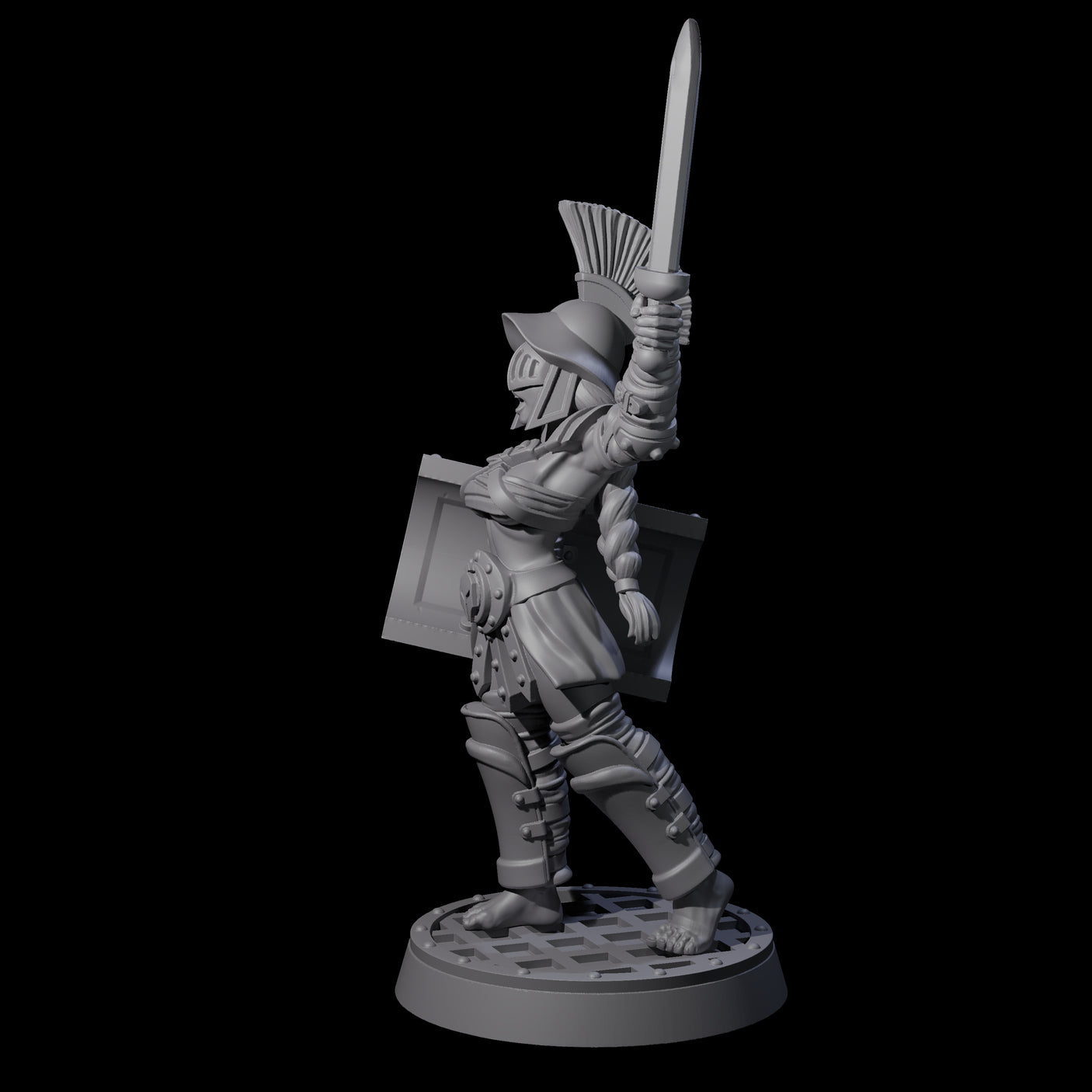 Rallying Gladiator Miniature for Dungeons and Dragons, Pathfinder or other TTRPGs