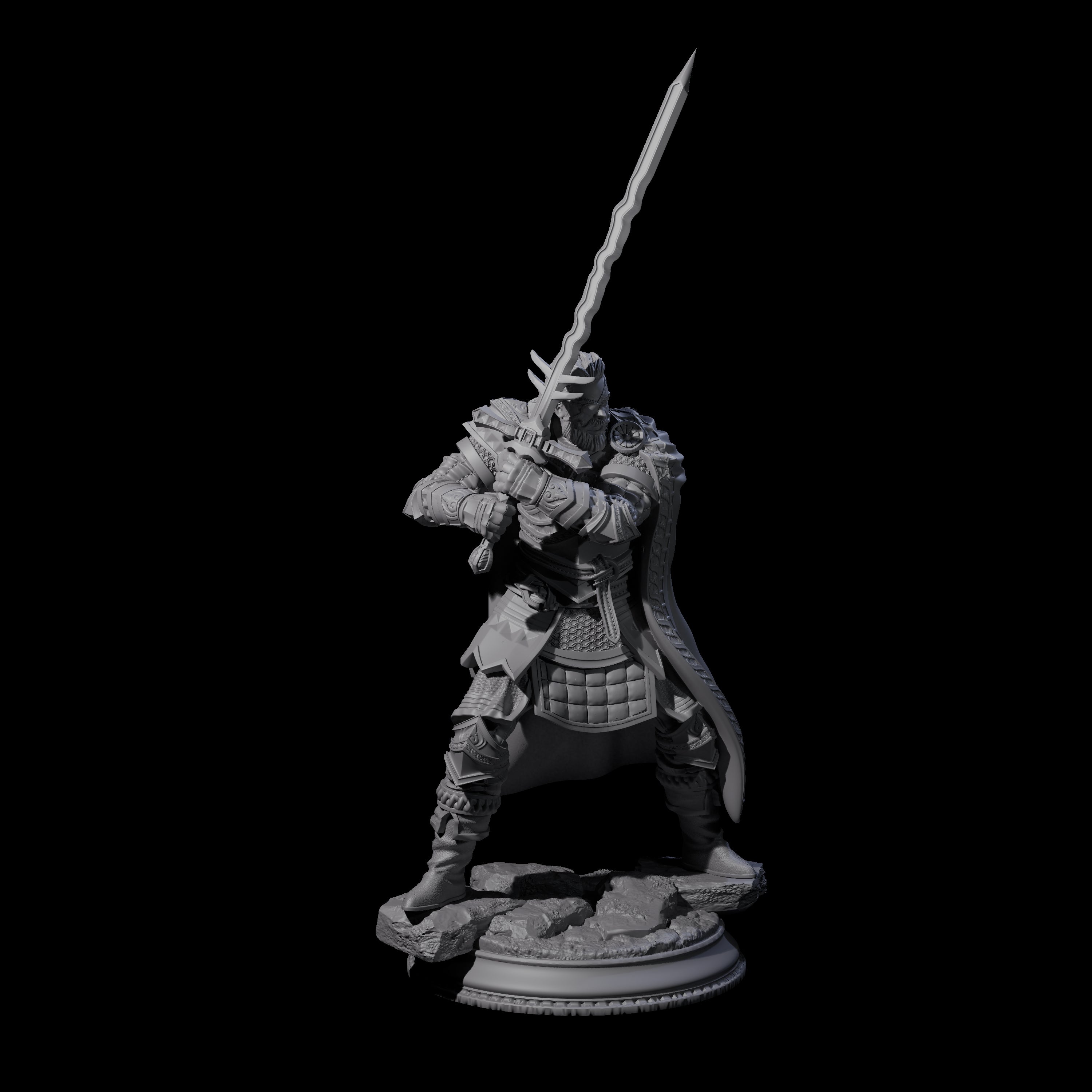 Rallying Military Commander Miniature for Dungeons and Dragons, Pathfinder or other TTRPGs