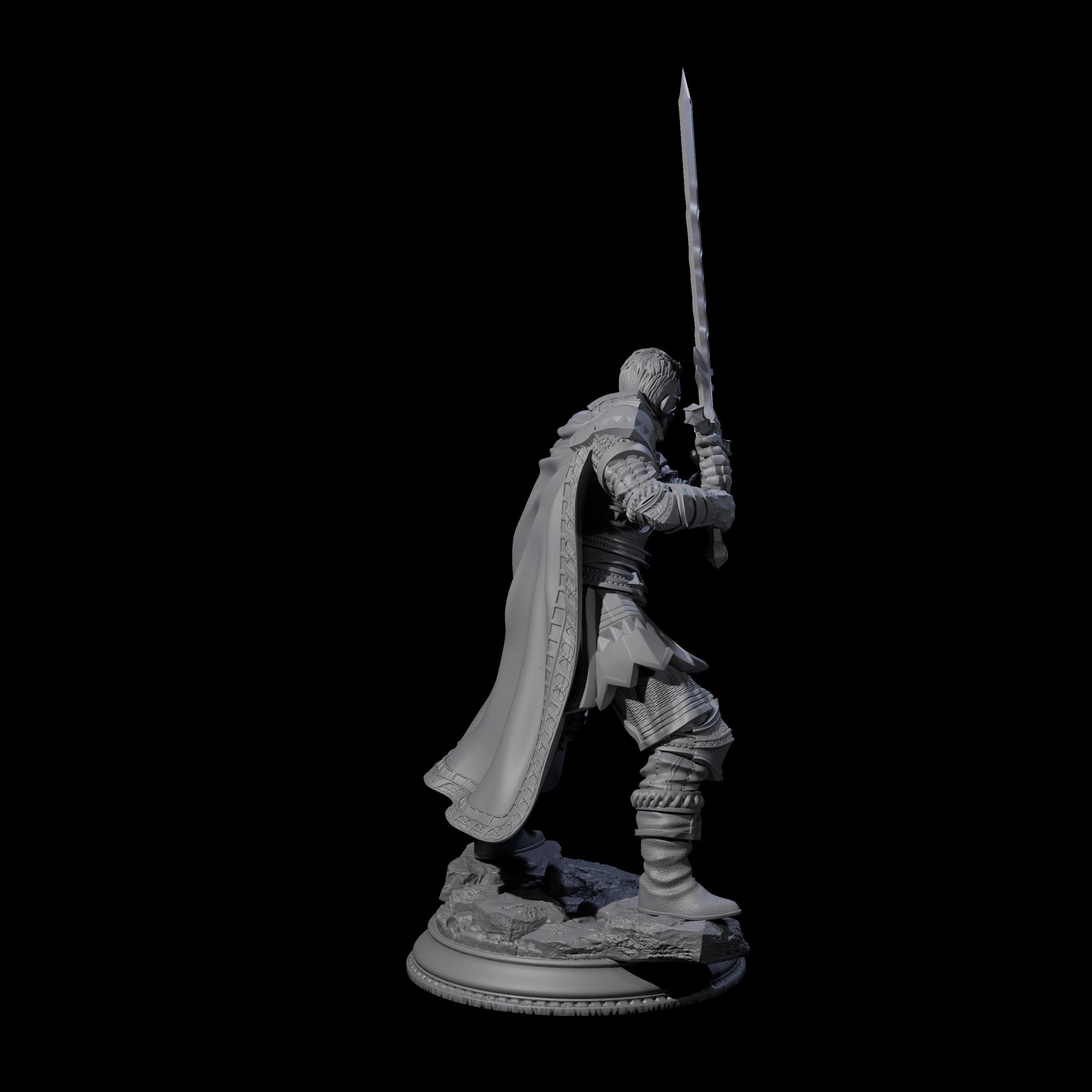 Rallying Military Commander Miniature for Dungeons and Dragons, Pathfinder or other TTRPGs
