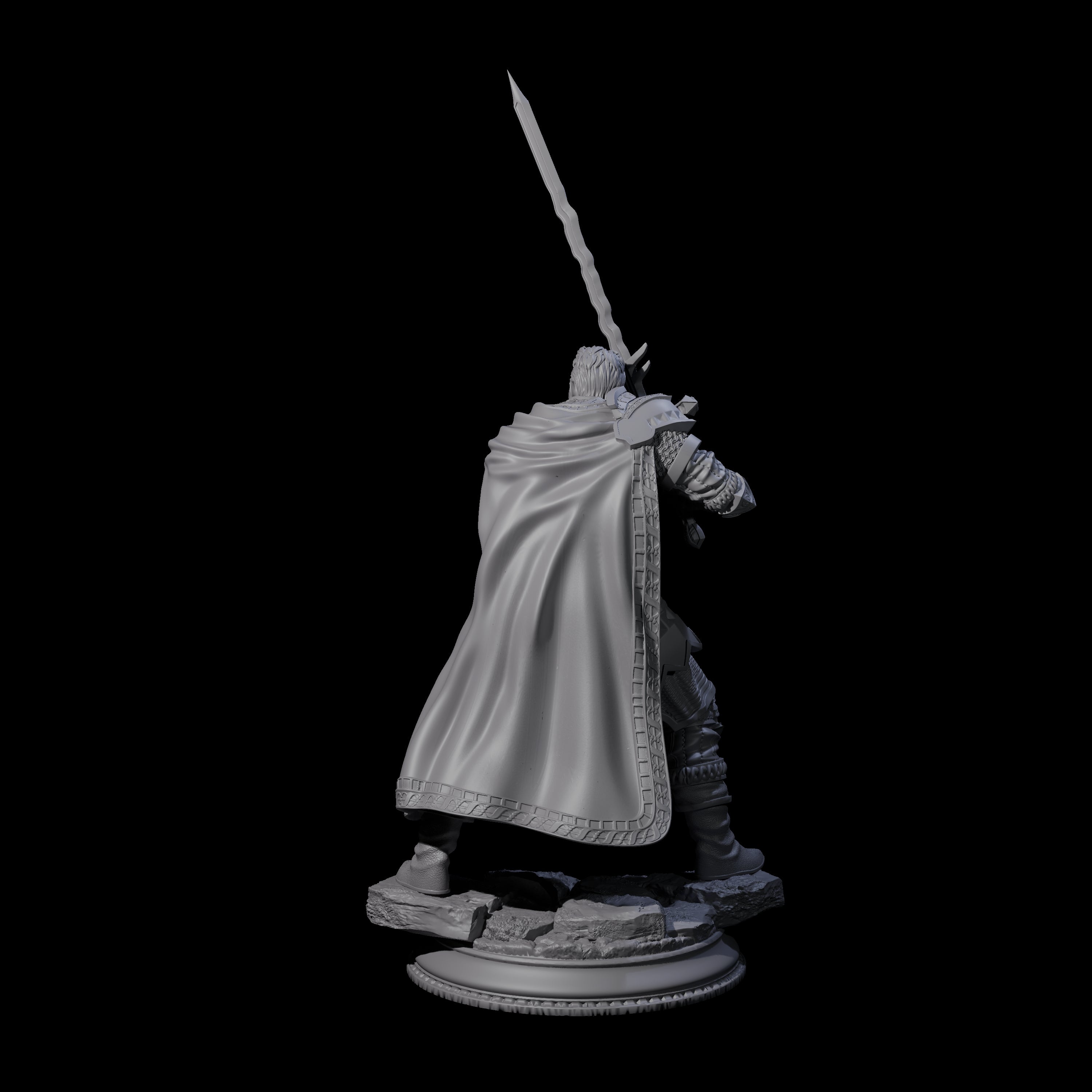 Rallying Military Commander Miniature for Dungeons and Dragons, Pathfinder or other TTRPGs