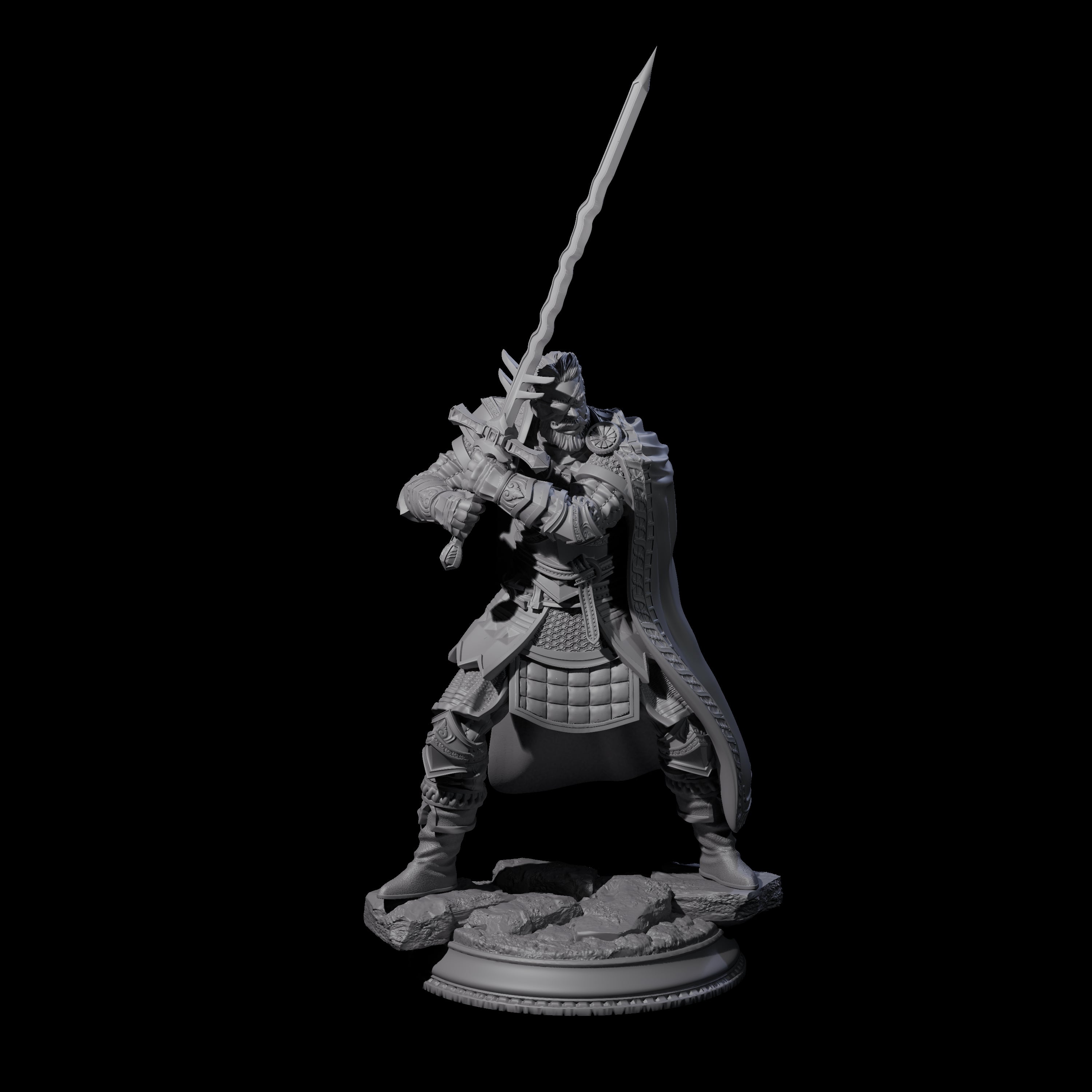 Rallying Military Commander Miniature for Dungeons and Dragons, Pathfinder or other TTRPGs