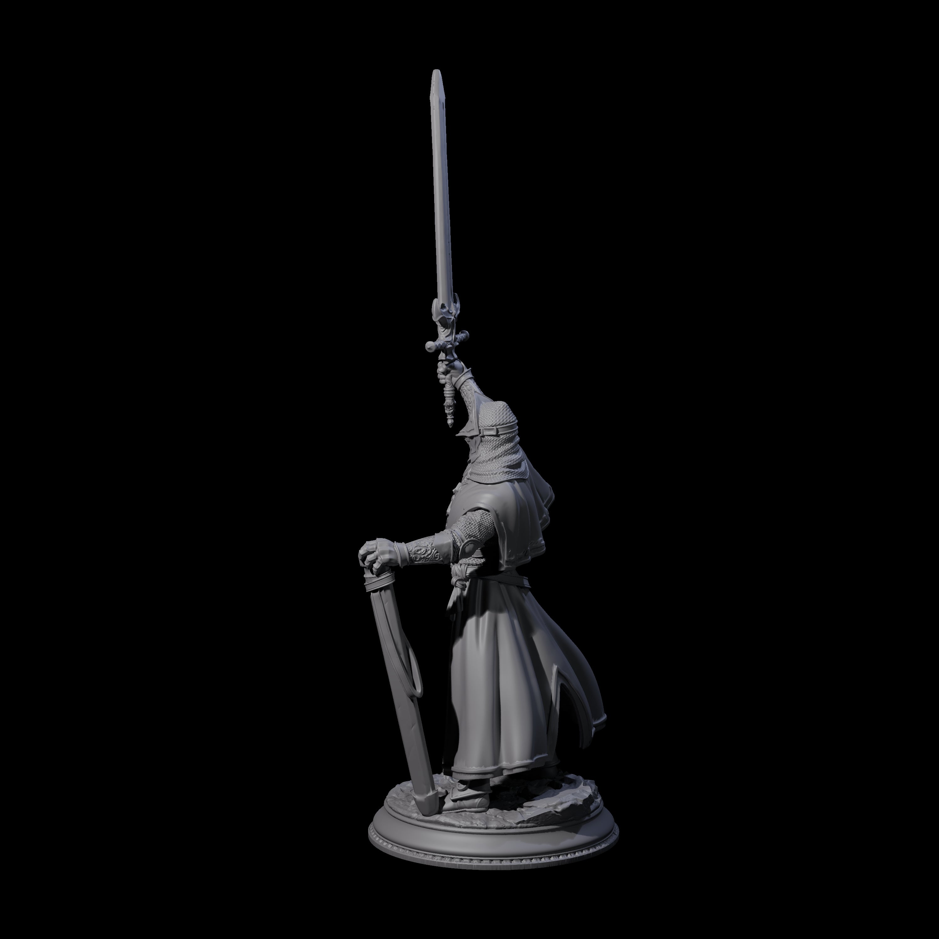 Rallying Warrior Priest Miniature for Dungeons and Dragons, Pathfinder or other TTRPGs