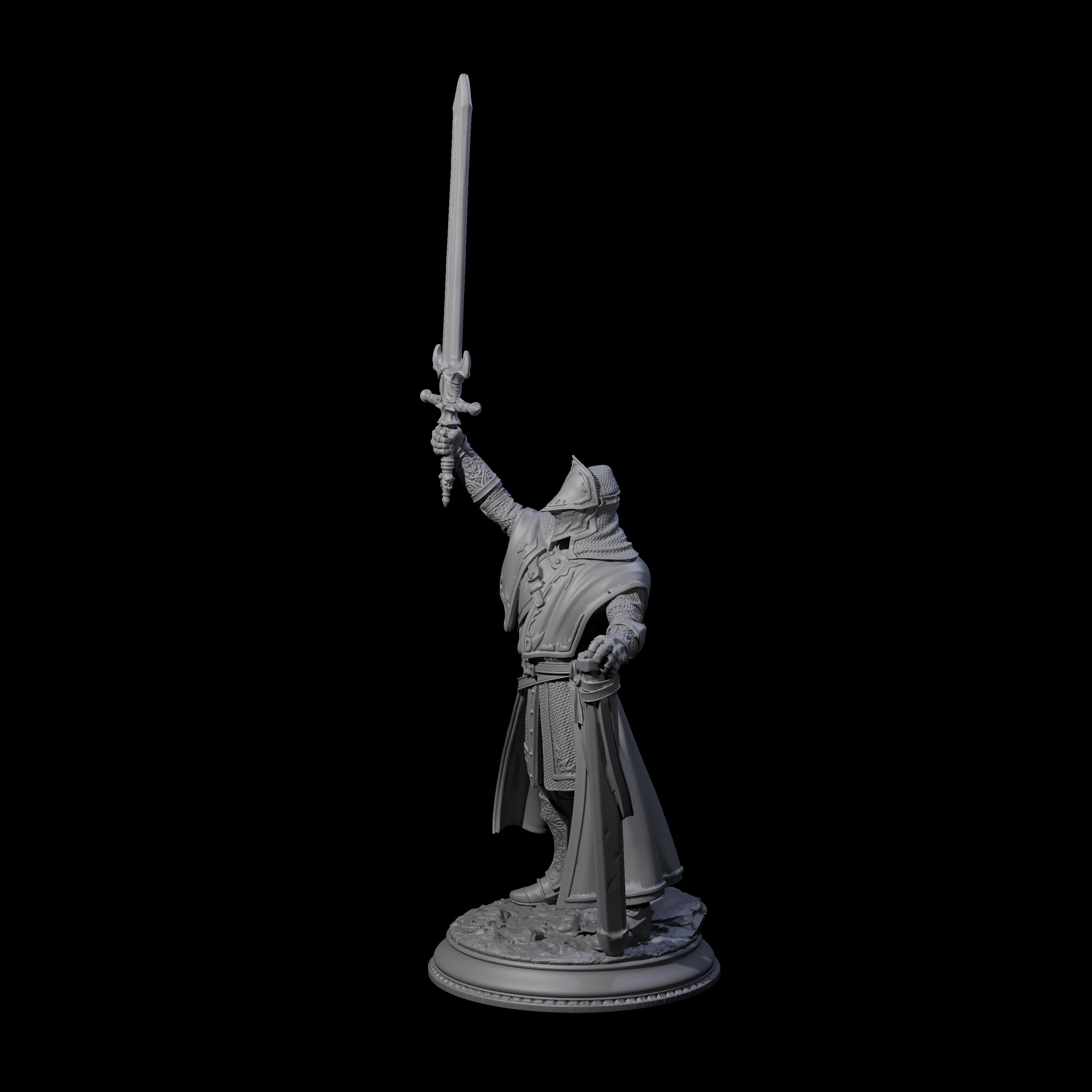 Rallying Warrior Priest Miniature for Dungeons and Dragons, Pathfinder or other TTRPGs