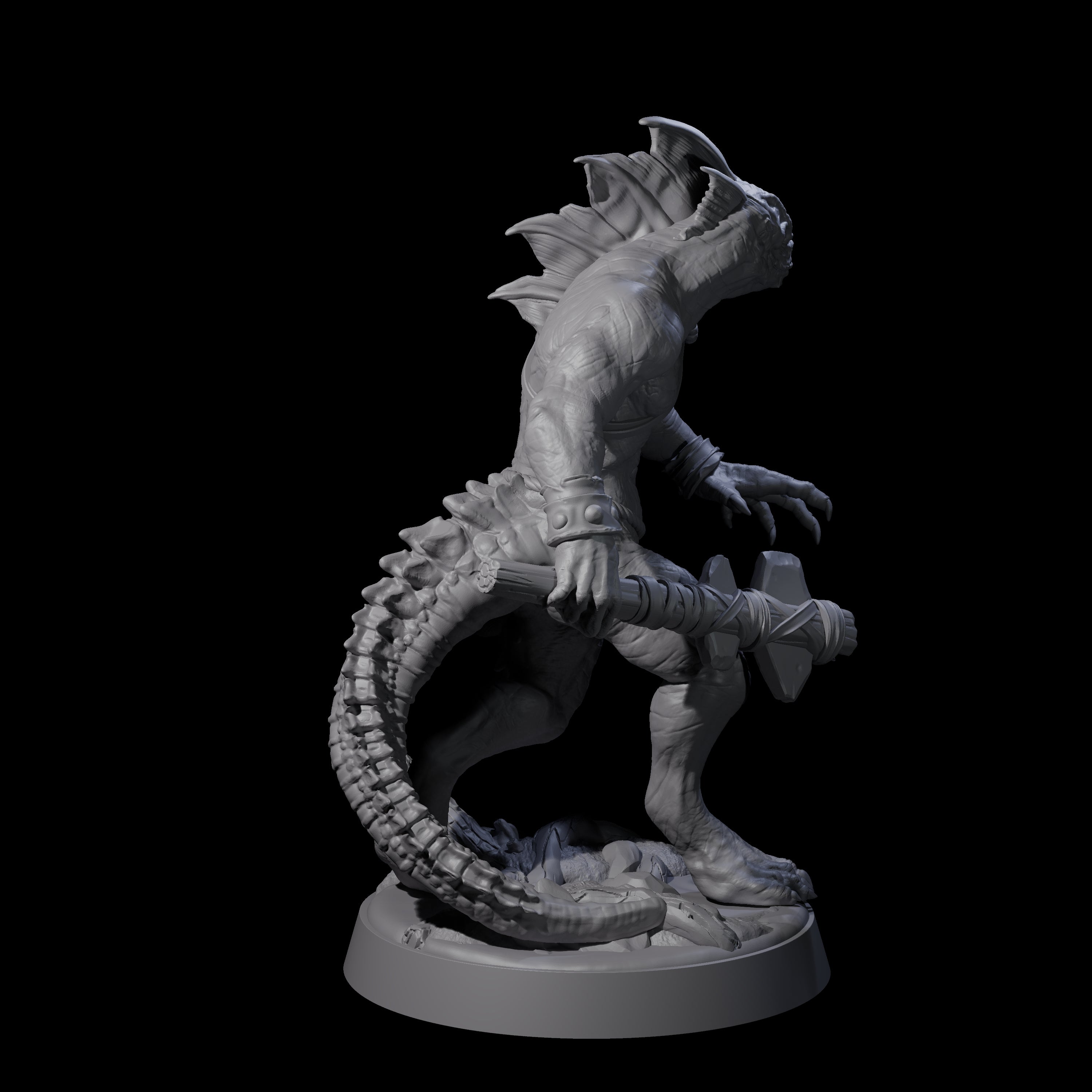 Rampaging Lizardfolk A Miniature for Dungeons and Dragons, Pathfinder or other TTRPGs