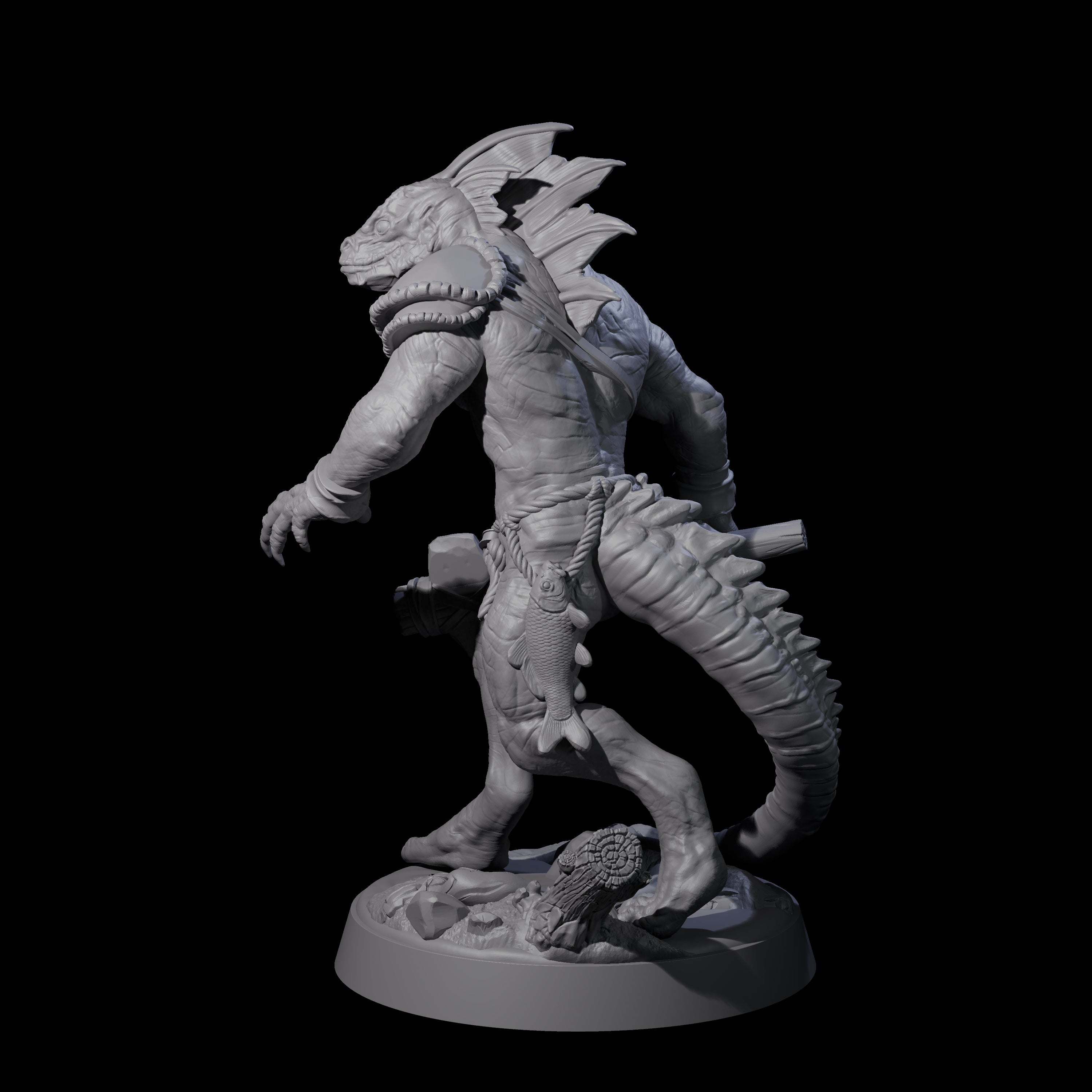 Rampaging Lizardfolk A Miniature for Dungeons and Dragons, Pathfinder or other TTRPGs