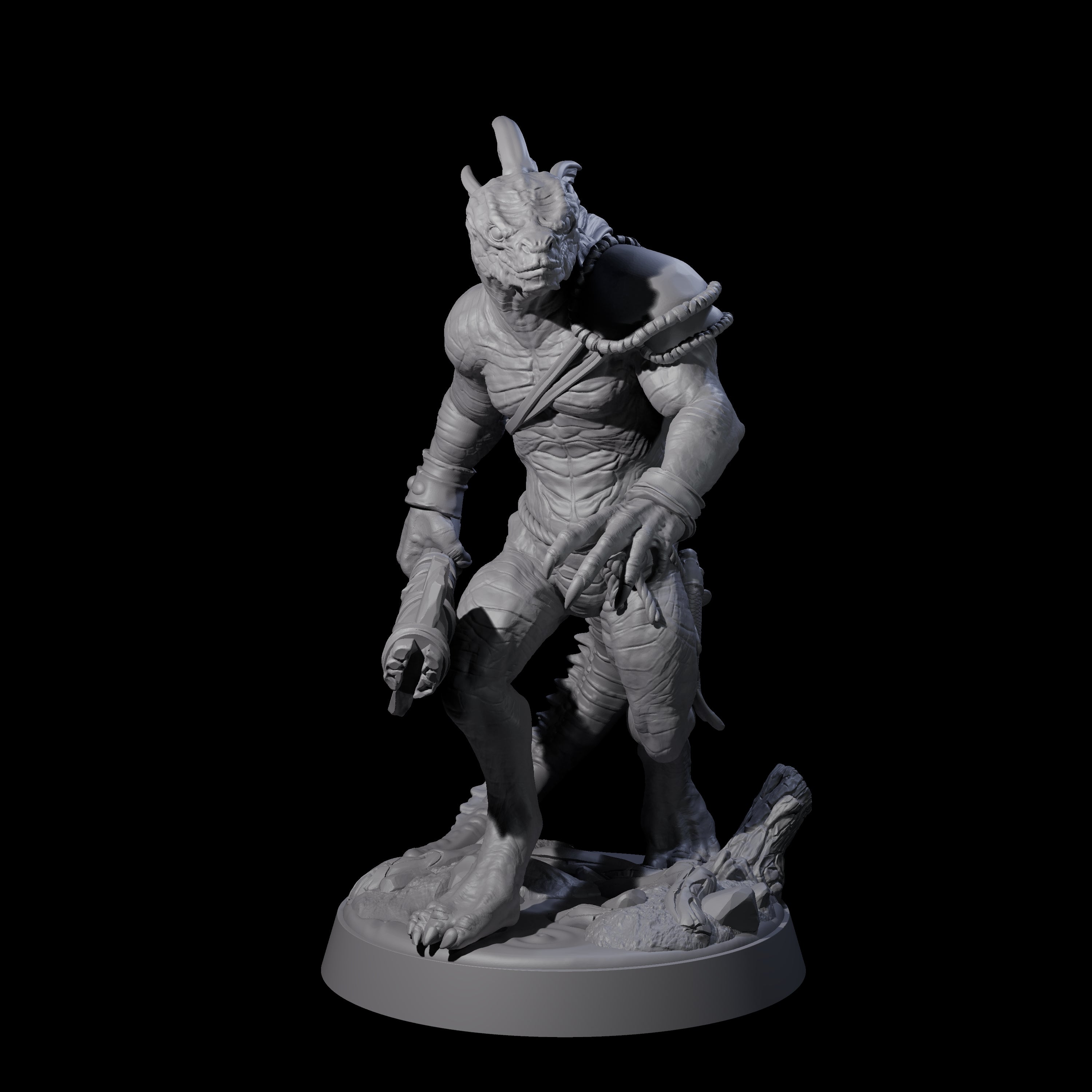 Rampaging Lizardfolk A Miniature for Dungeons and Dragons, Pathfinder or other TTRPGs