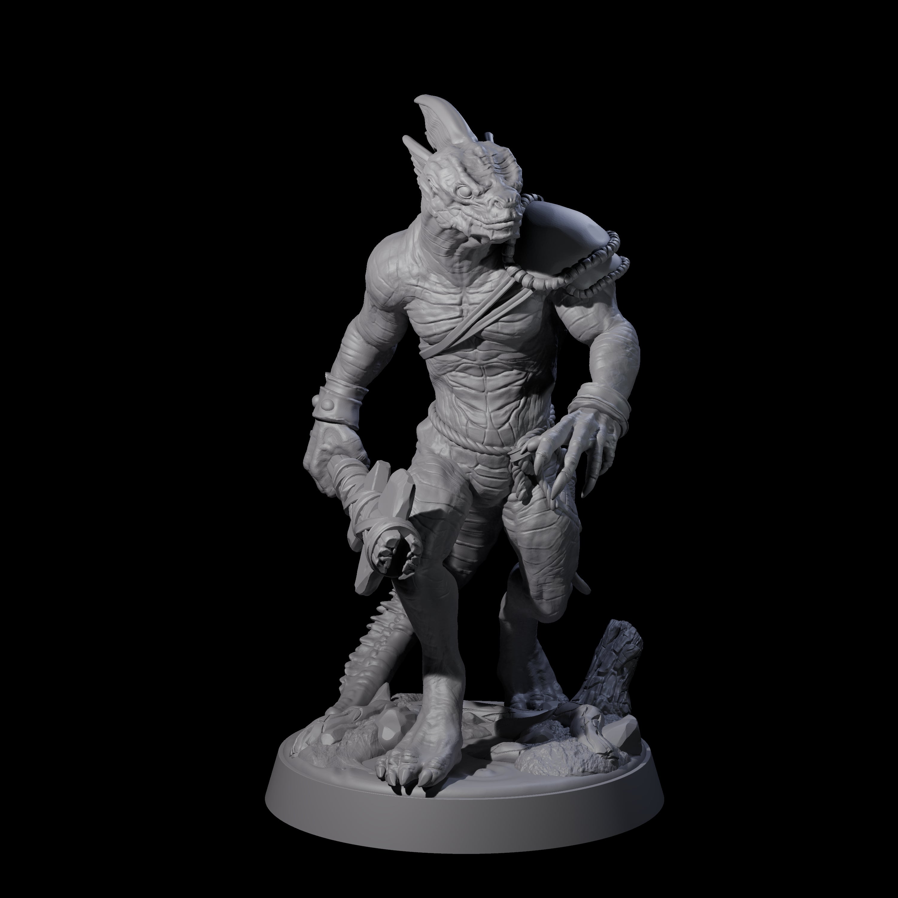 Rampaging Lizardfolk A Miniature for Dungeons and Dragons, Pathfinder or other TTRPGs