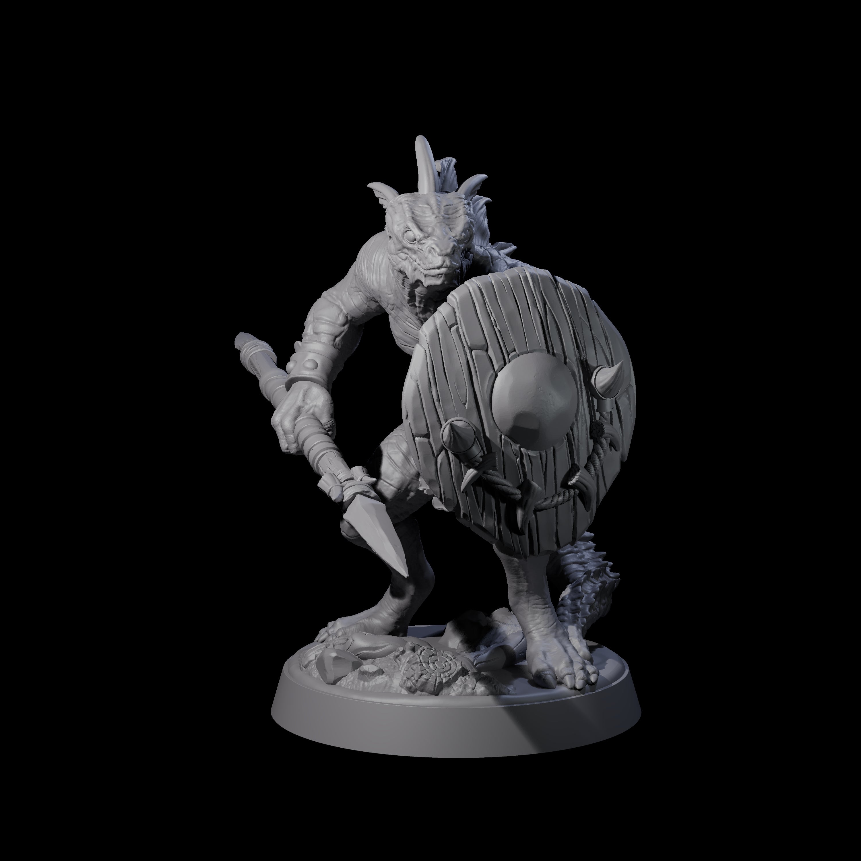 Rampaging Lizardfolk B Miniature for Dungeons and Dragons, Pathfinder or other TTRPGs