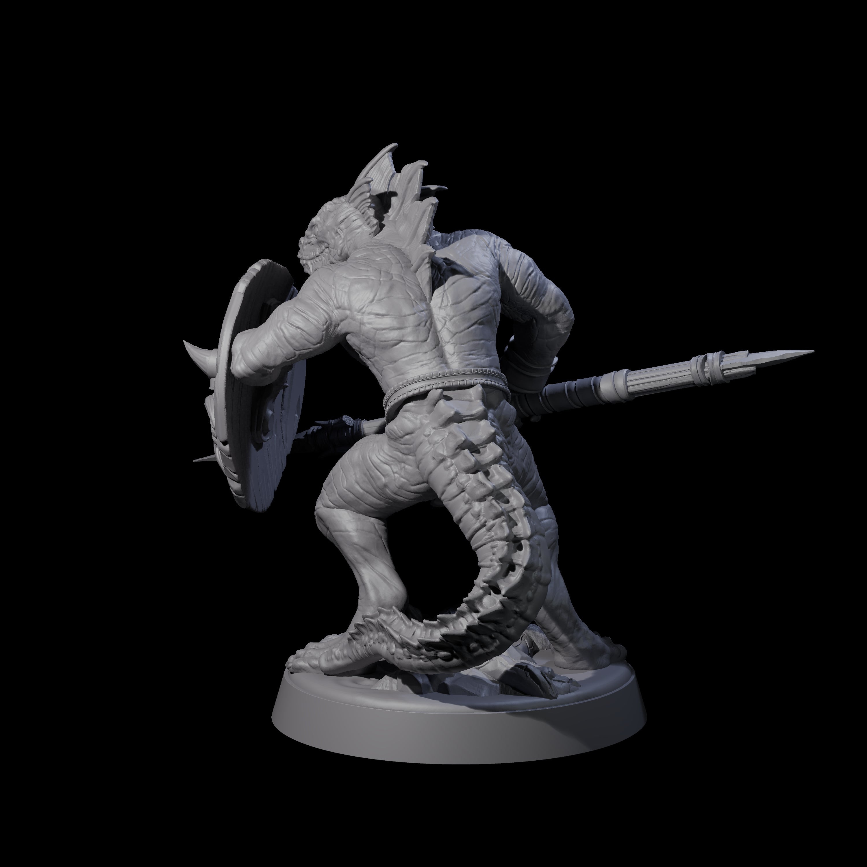 Rampaging Lizardfolk B Miniature for Dungeons and Dragons, Pathfinder or other TTRPGs
