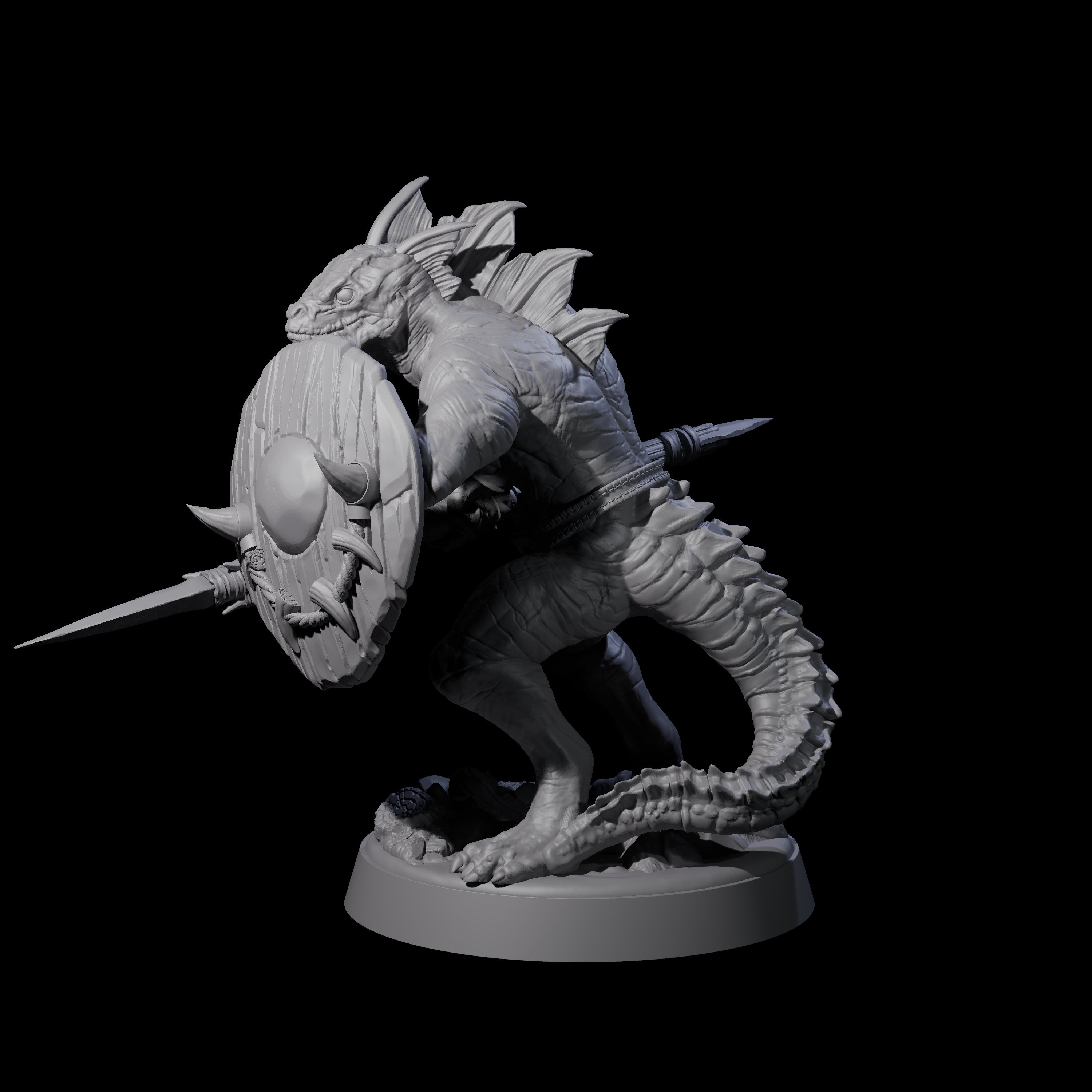 Rampaging Lizardfolk B Miniature for Dungeons and Dragons, Pathfinder or other TTRPGs