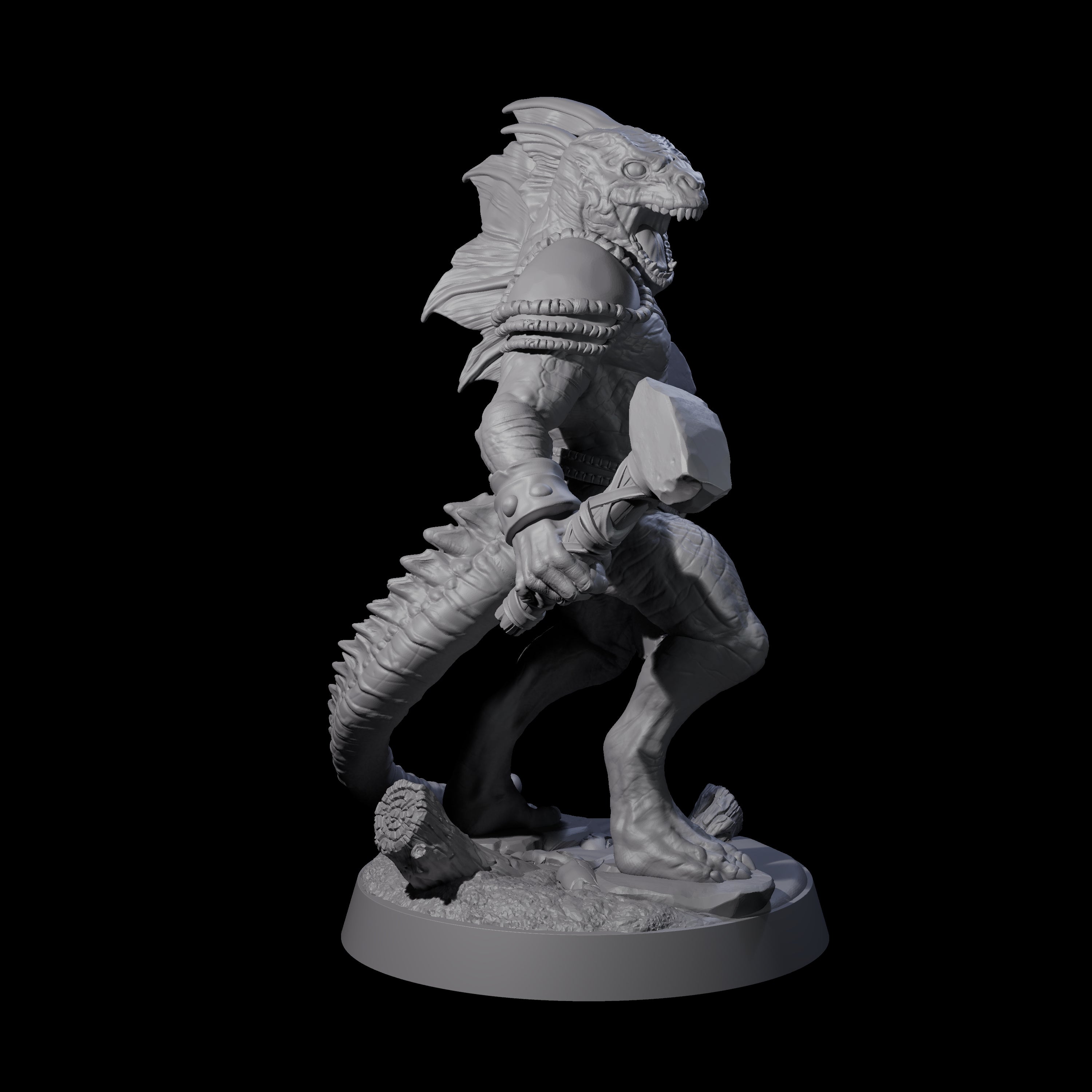 Rampaging Lizardfolk C Miniature for Dungeons and Dragons, Pathfinder or other TTRPGs