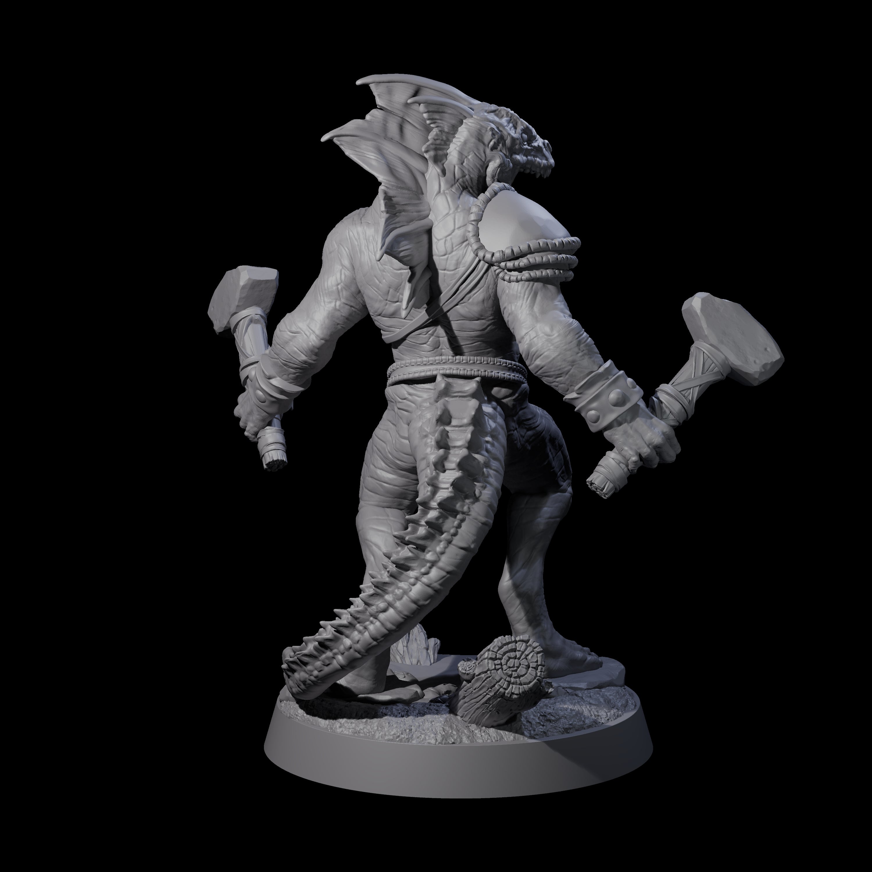 Rampaging Lizardfolk C Miniature for Dungeons and Dragons, Pathfinder or other TTRPGs