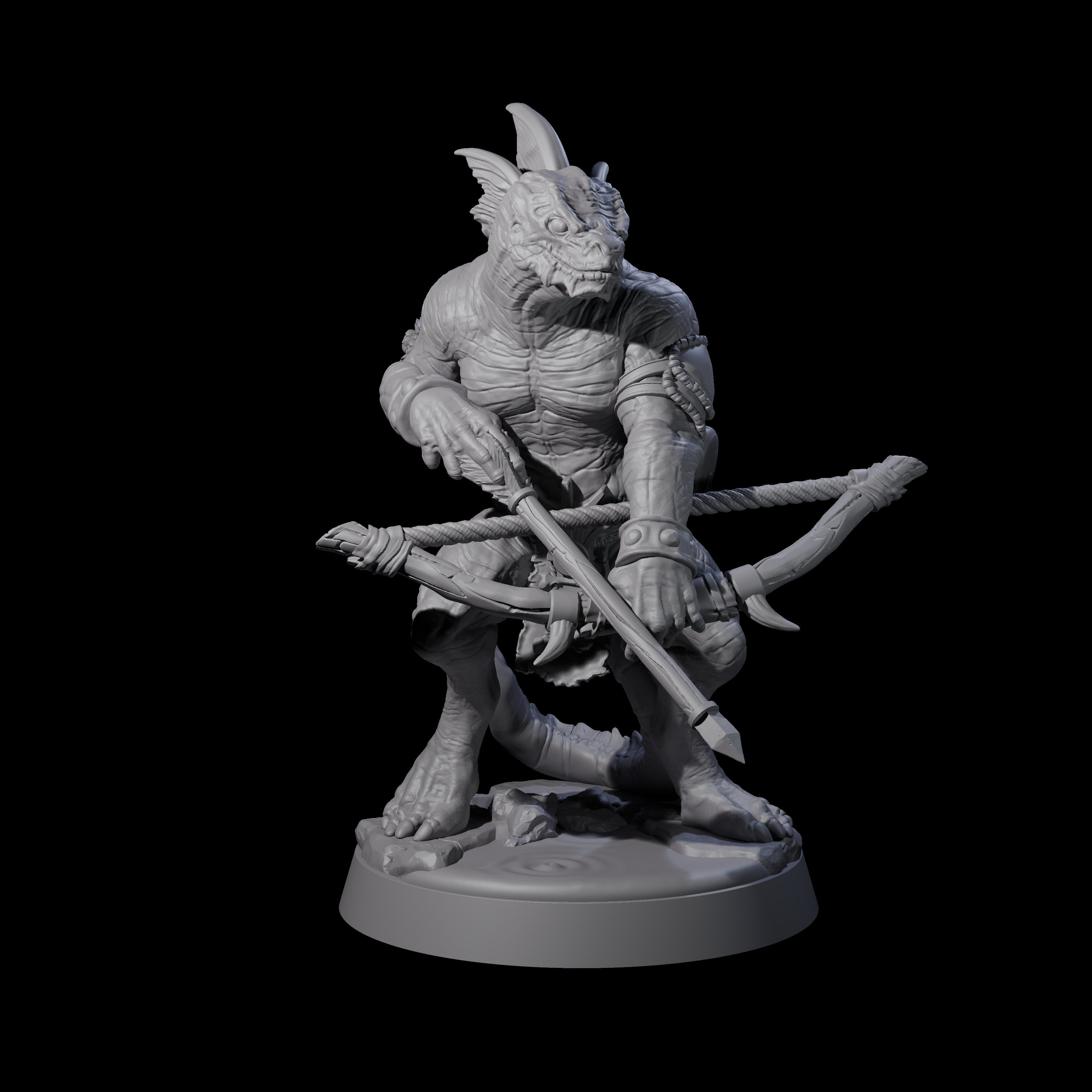 Rampaging Lizardfolk D Miniature for Dungeons and Dragons, Pathfinder or other TTRPGs
