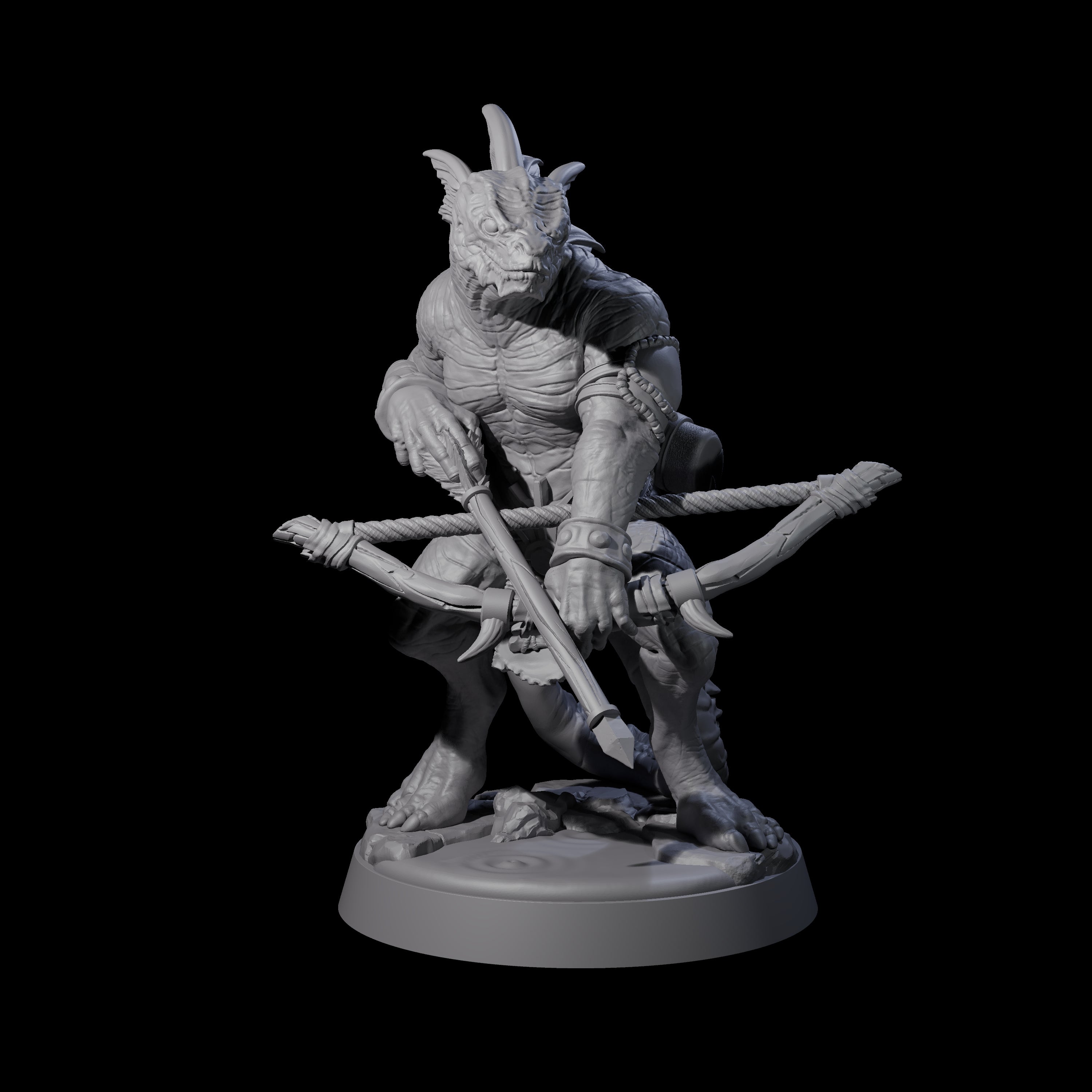Rampaging Lizardfolk D Miniature for Dungeons and Dragons, Pathfinder or other TTRPGs