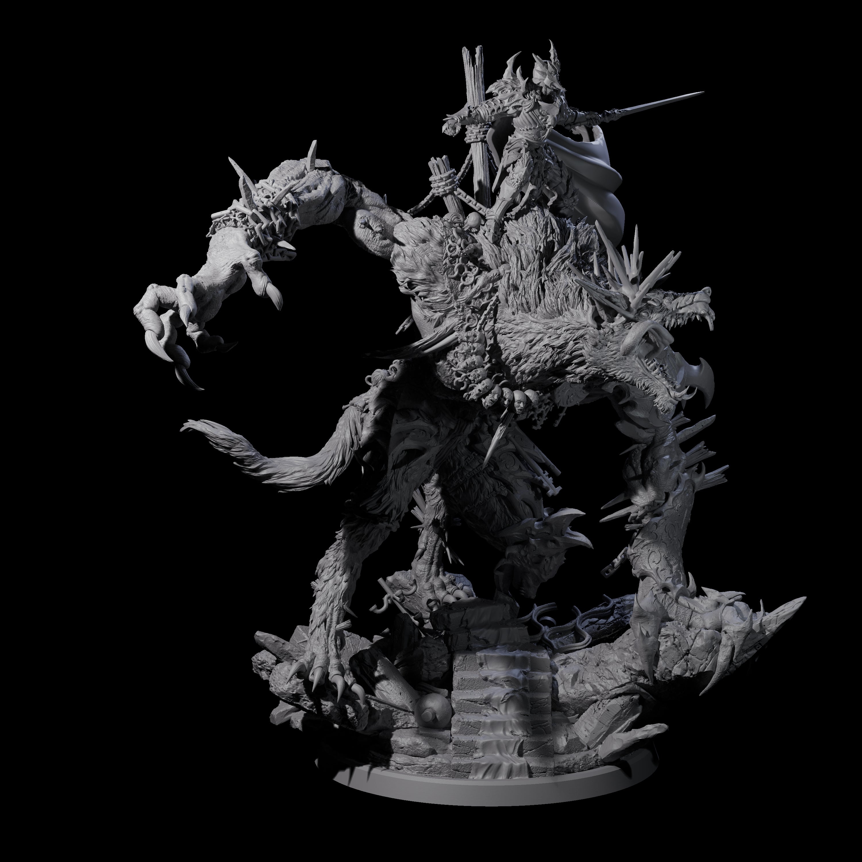 Rampaging Wereboar Dire Lord Miniature for Dungeons and Dragons, Pathfinder or other TTRPGs