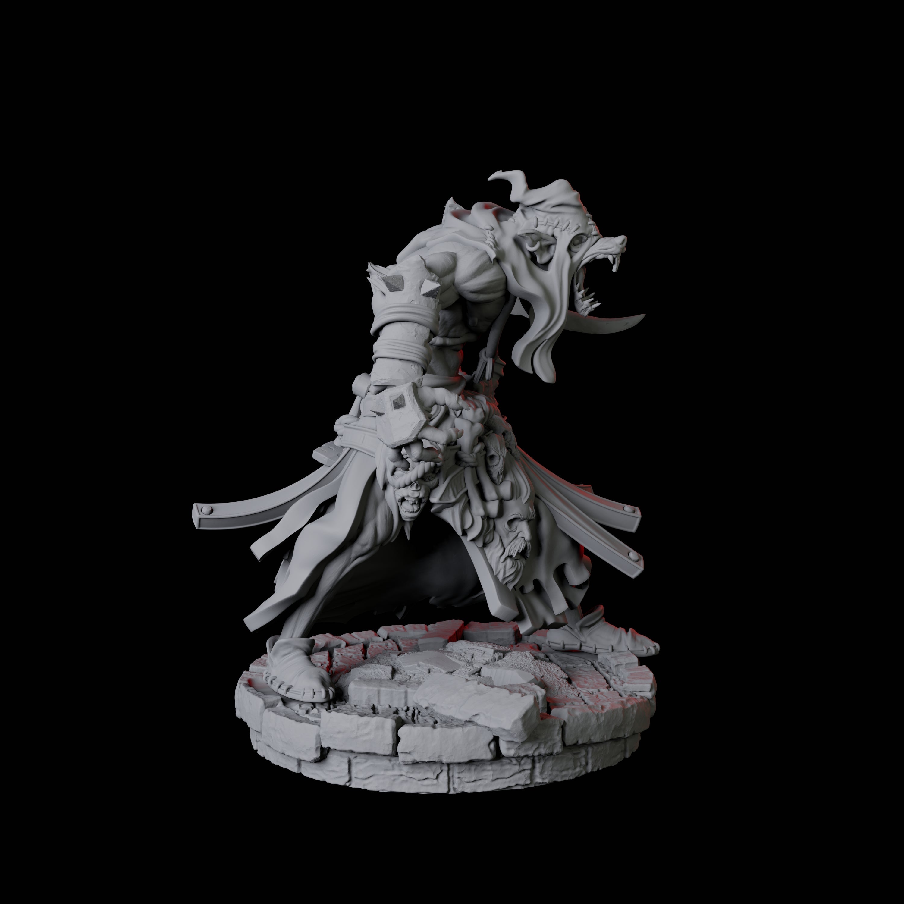 Rat Worshipping Zealot B Miniature for Dungeons and Dragons, Pathfinder or other TTRPGs