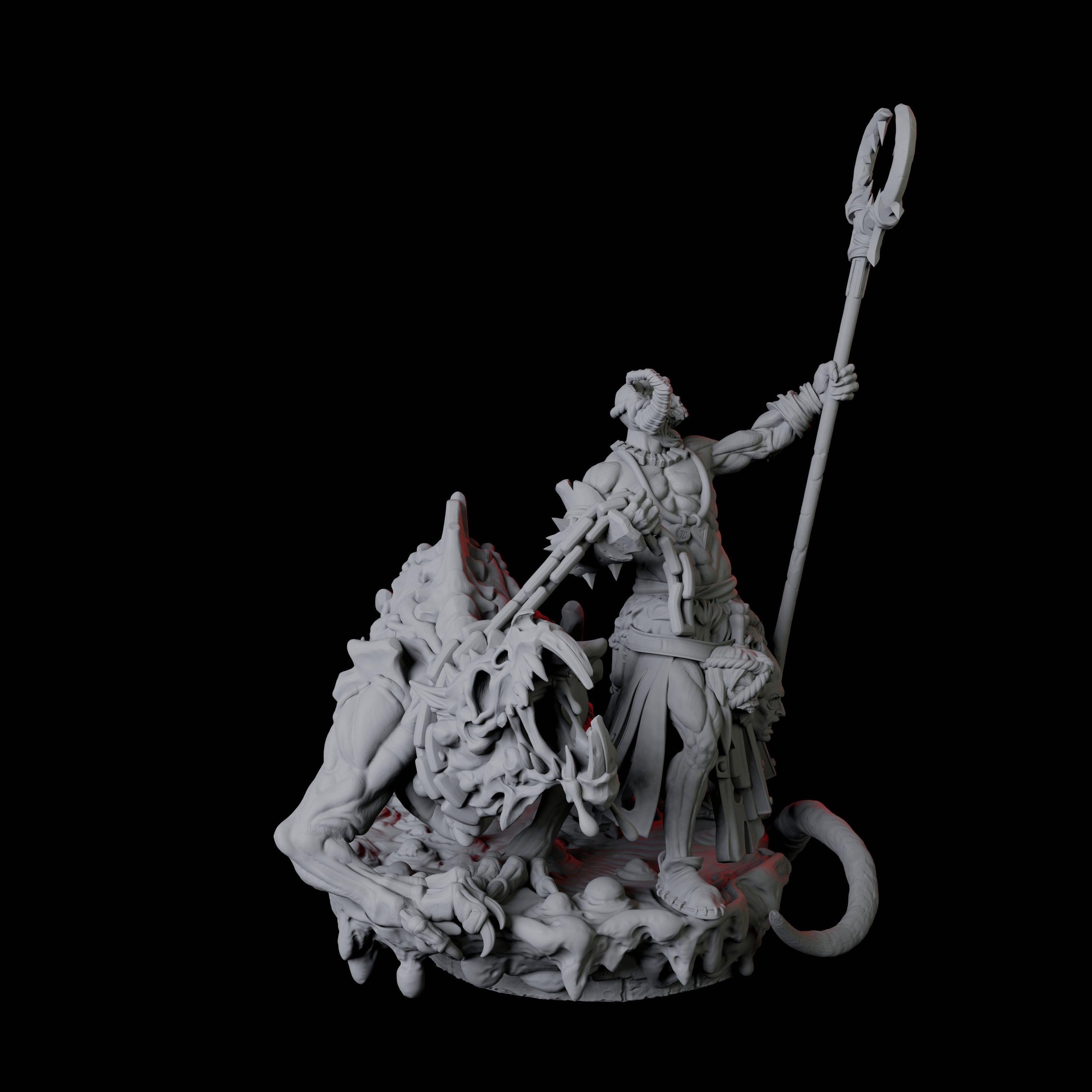 Rat Worshipping Zealot C Miniature for Dungeons and Dragons, Pathfinder or other TTRPGs