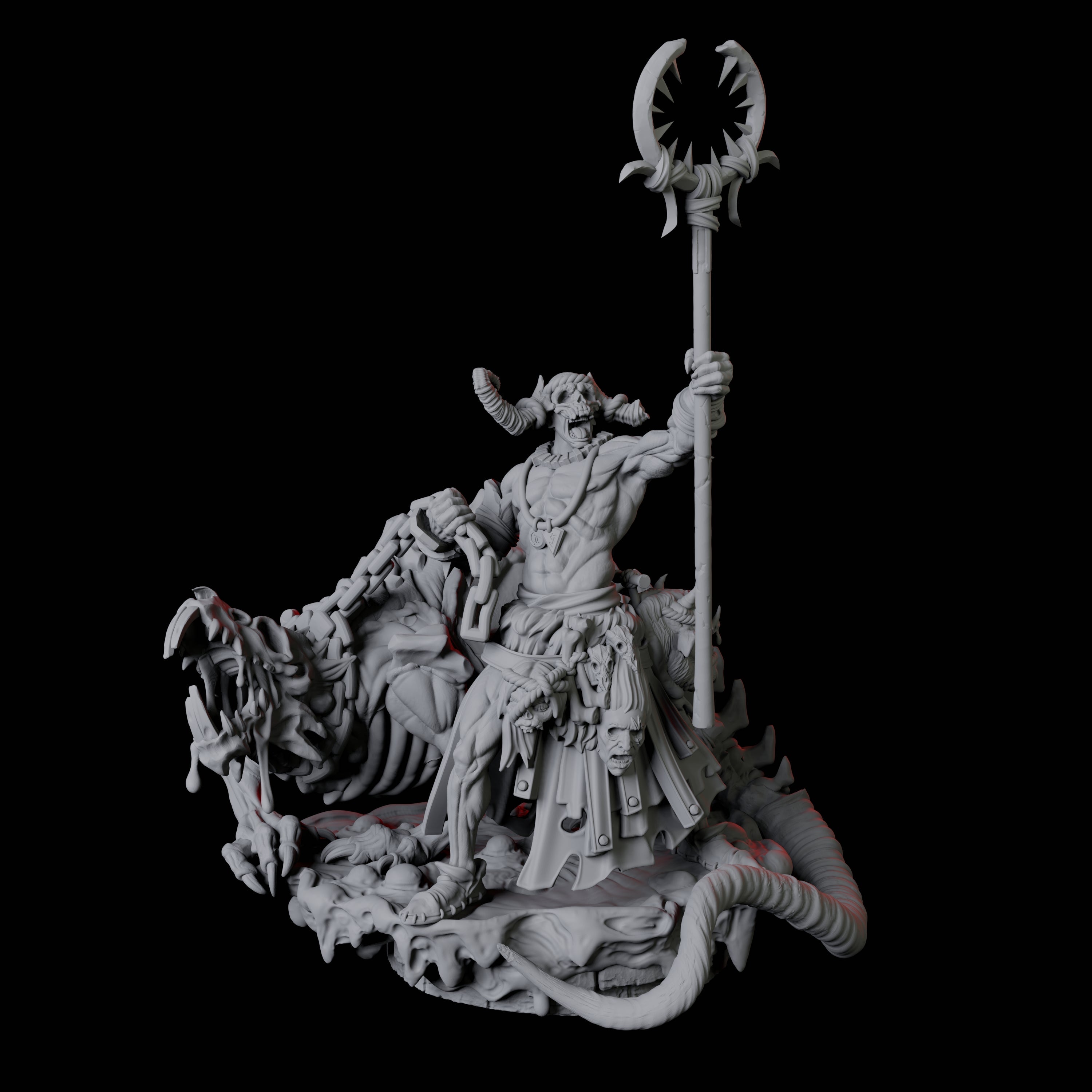 Rat Worshipping Zealot C Miniature for Dungeons and Dragons, Pathfinder or other TTRPGs