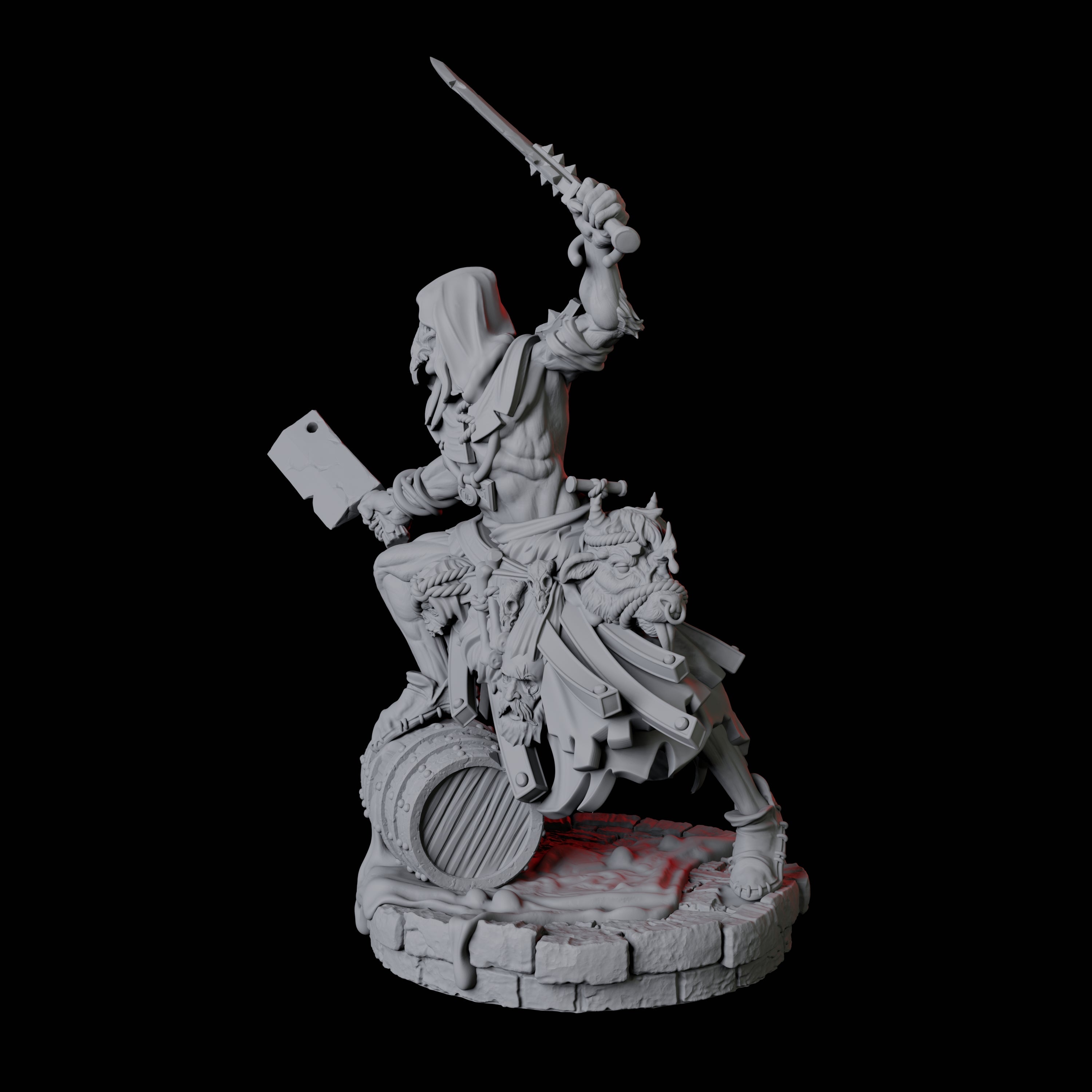 Rat Worshipping Zealot D Miniature for Dungeons and Dragons, Pathfinder or other TTRPGs