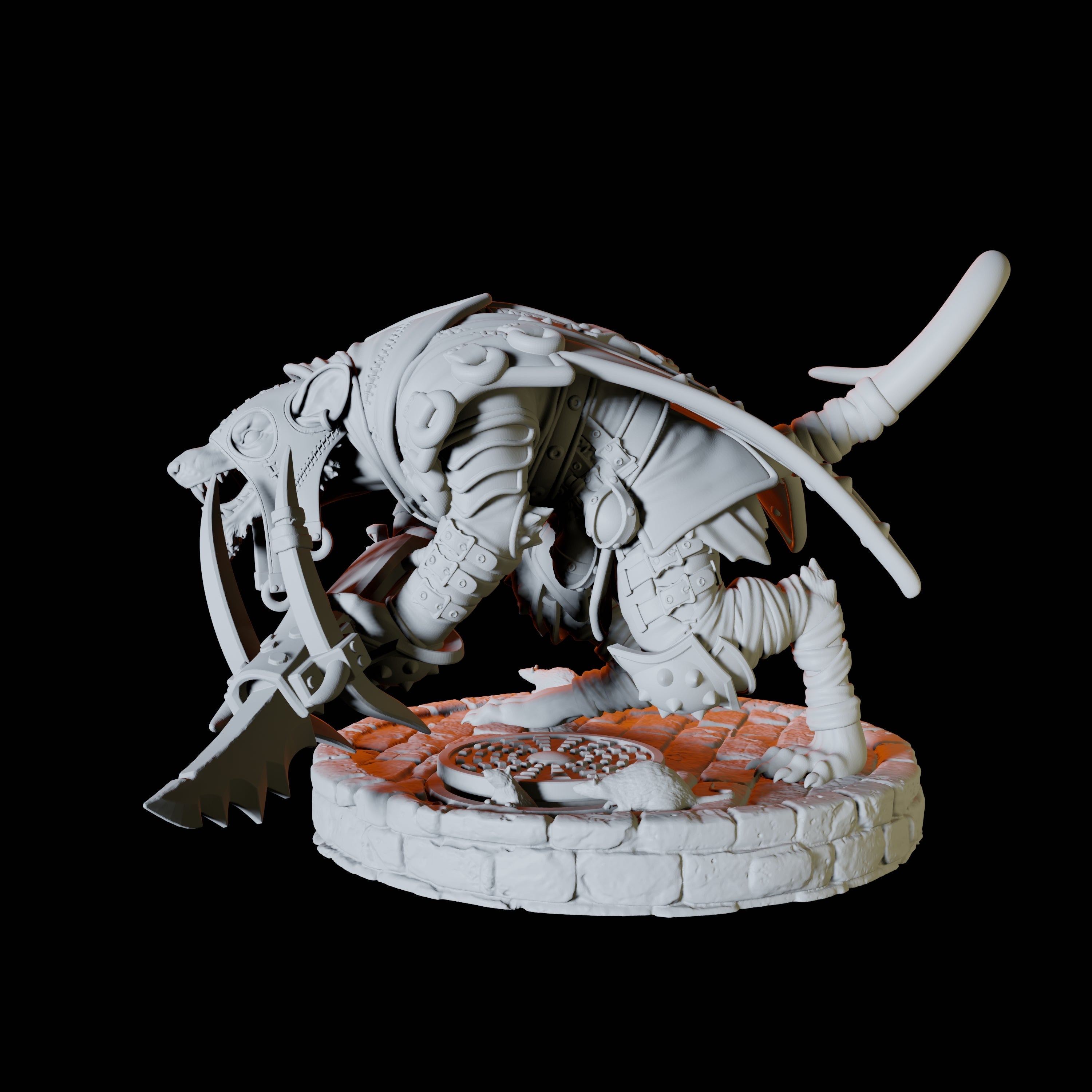 Ratfolk Assassin A Miniature for Dungeons and Dragons, Pathfinder or other TTRPGs