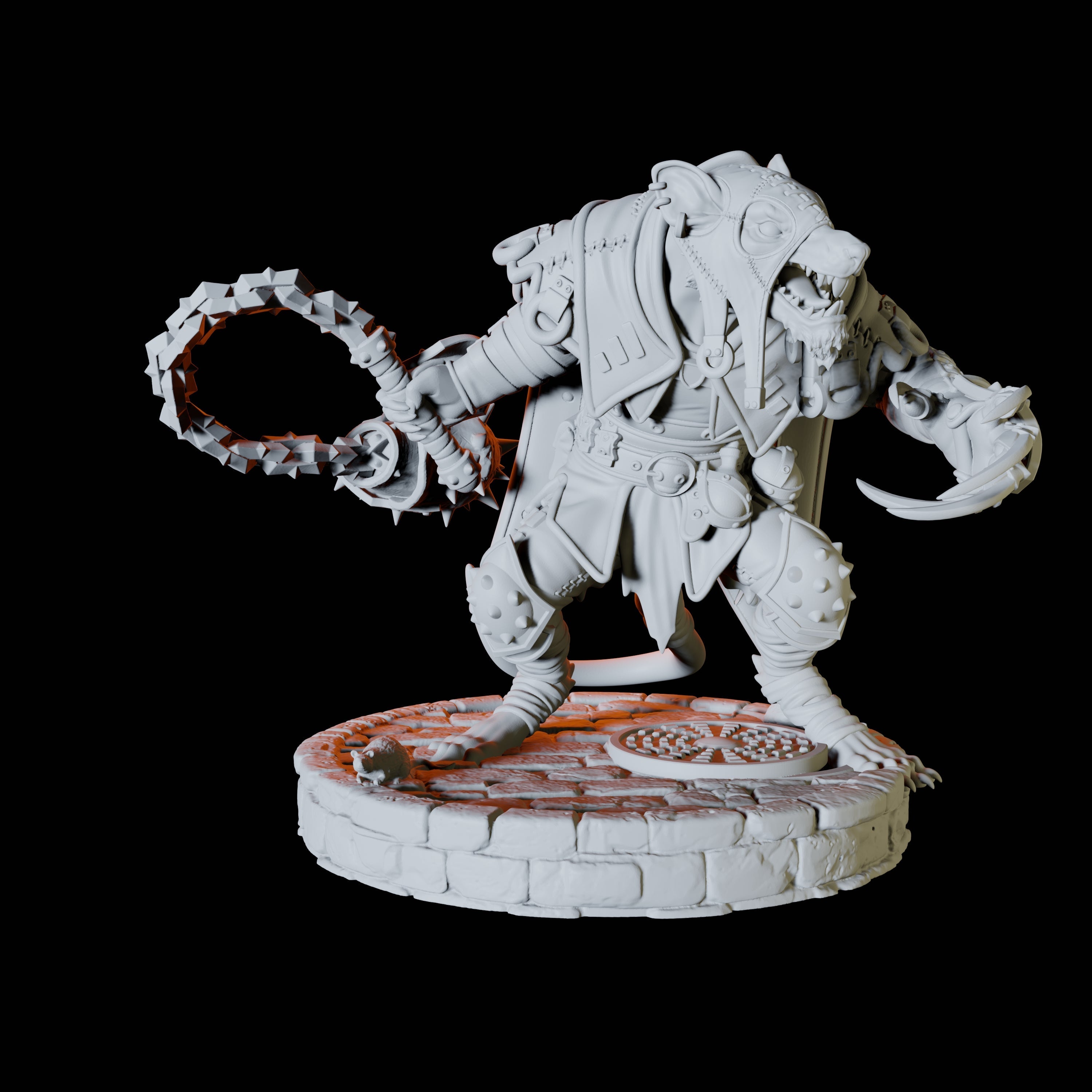 Ratfolk Assassin B Miniature for Dungeons and Dragons, Pathfinder or other TTRPGs