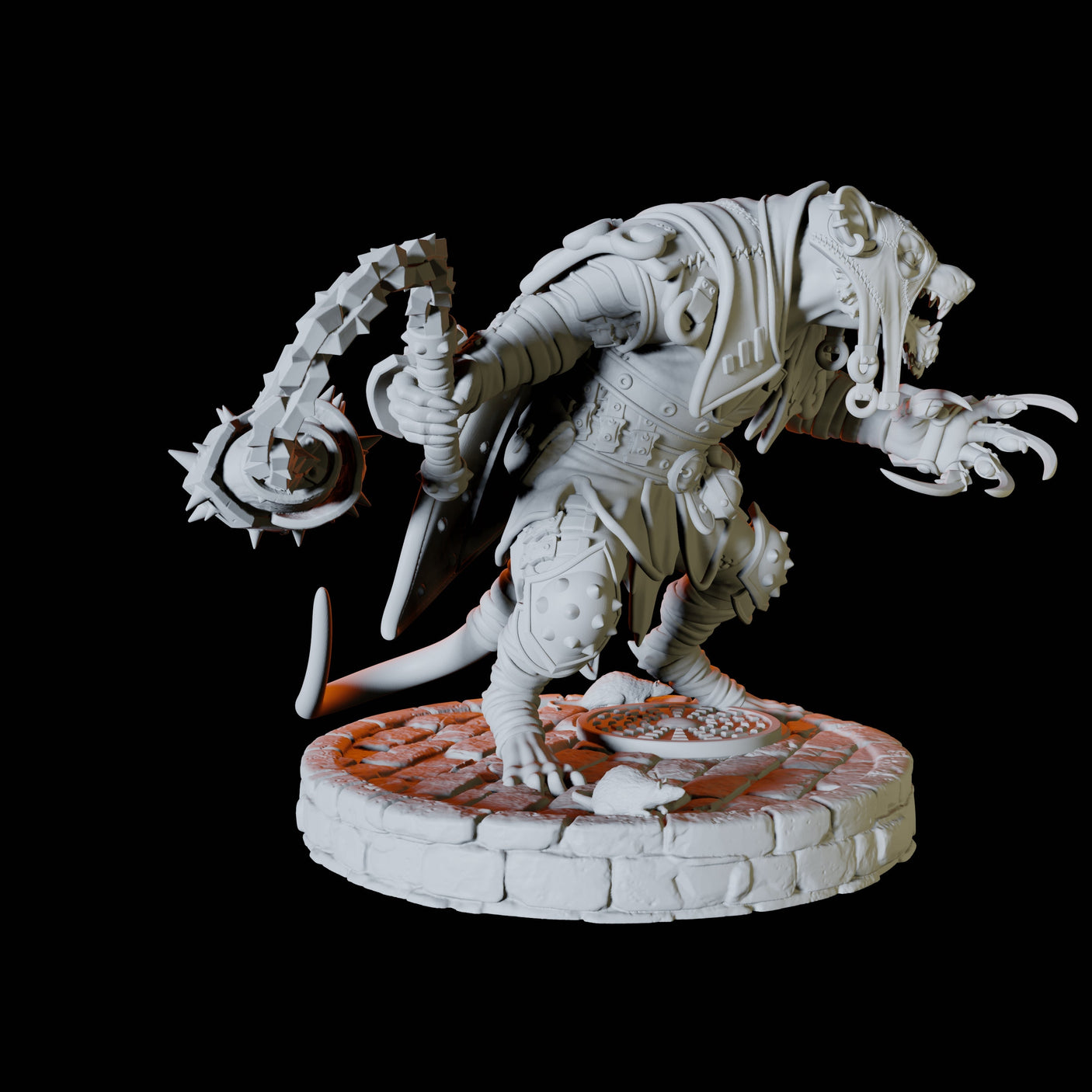Ratfolk Assassin B Miniature for Dungeons and Dragons, Pathfinder or other TTRPGs