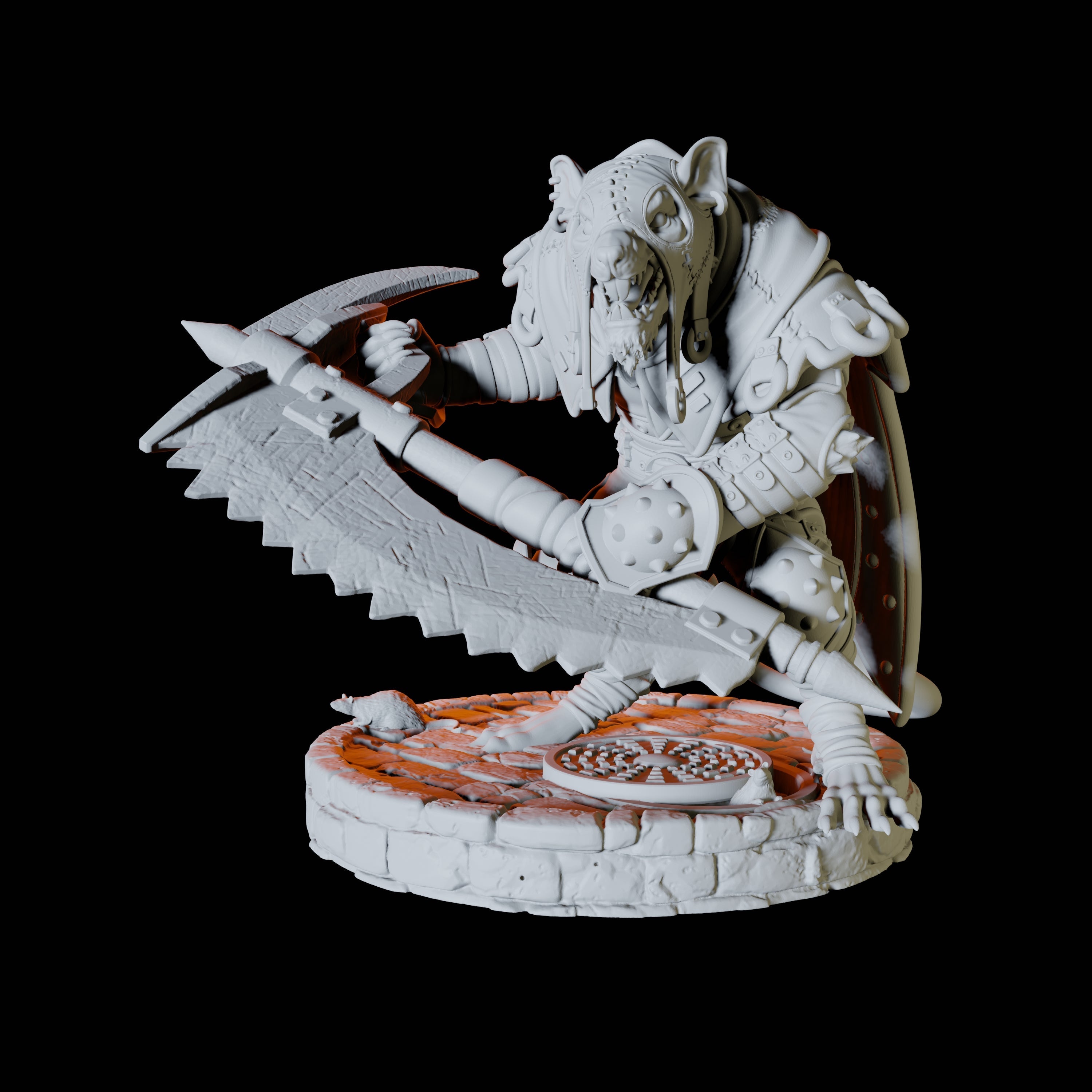 Ratfolk Assassin C Miniature for Dungeons and Dragons, Pathfinder or other TTRPGs