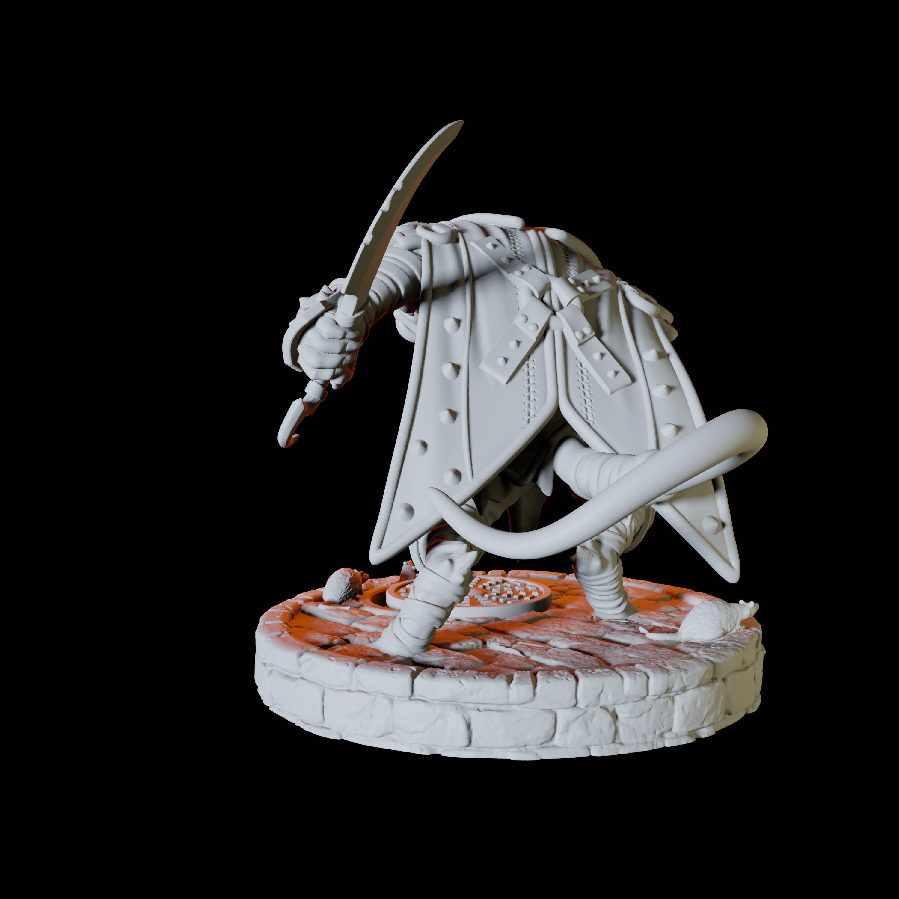 Ratfolk Assassin D Miniature for Dungeons and Dragons, Pathfinder or other TTRPGs