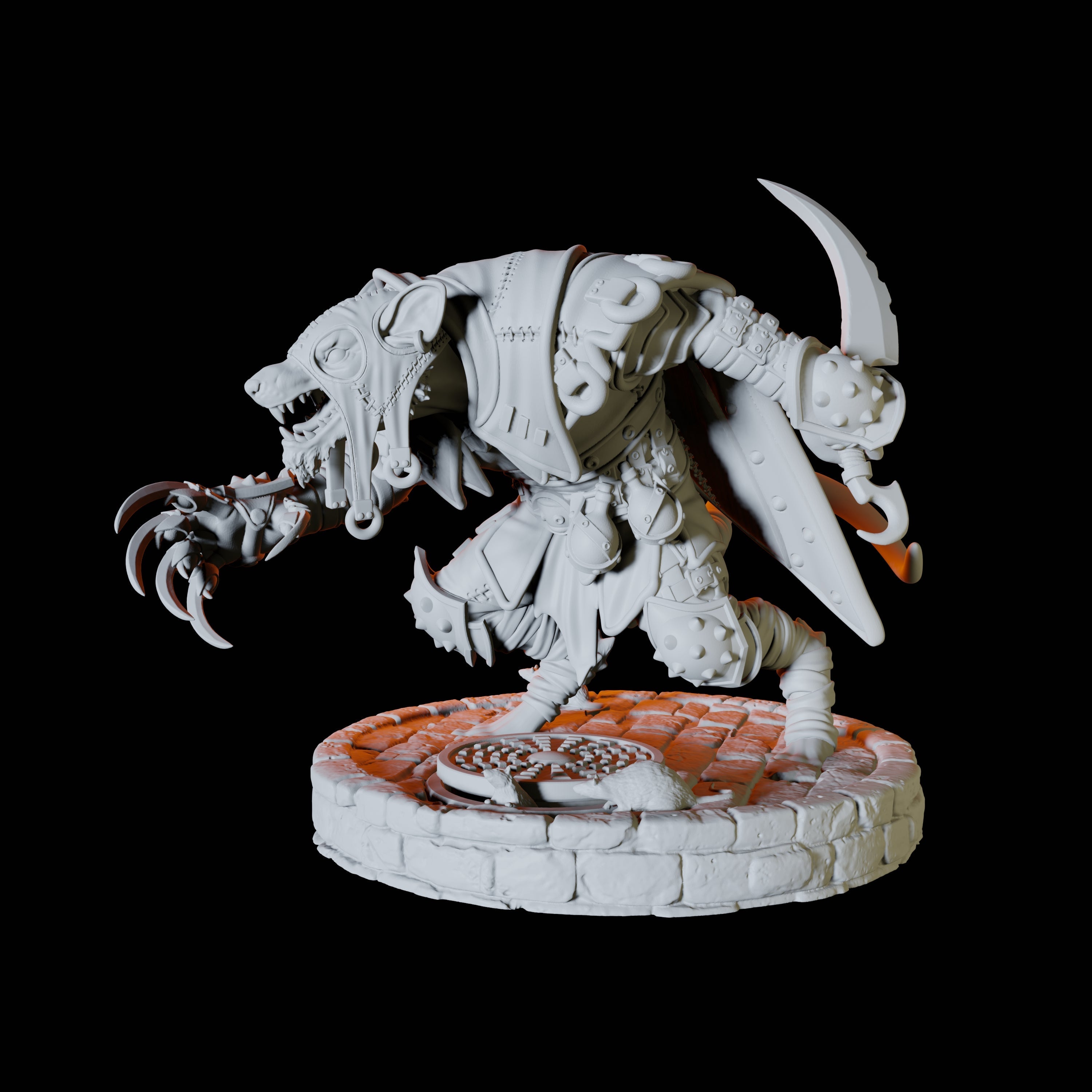 Ratfolk Assassin D Miniature for Dungeons and Dragons, Pathfinder or other TTRPGs