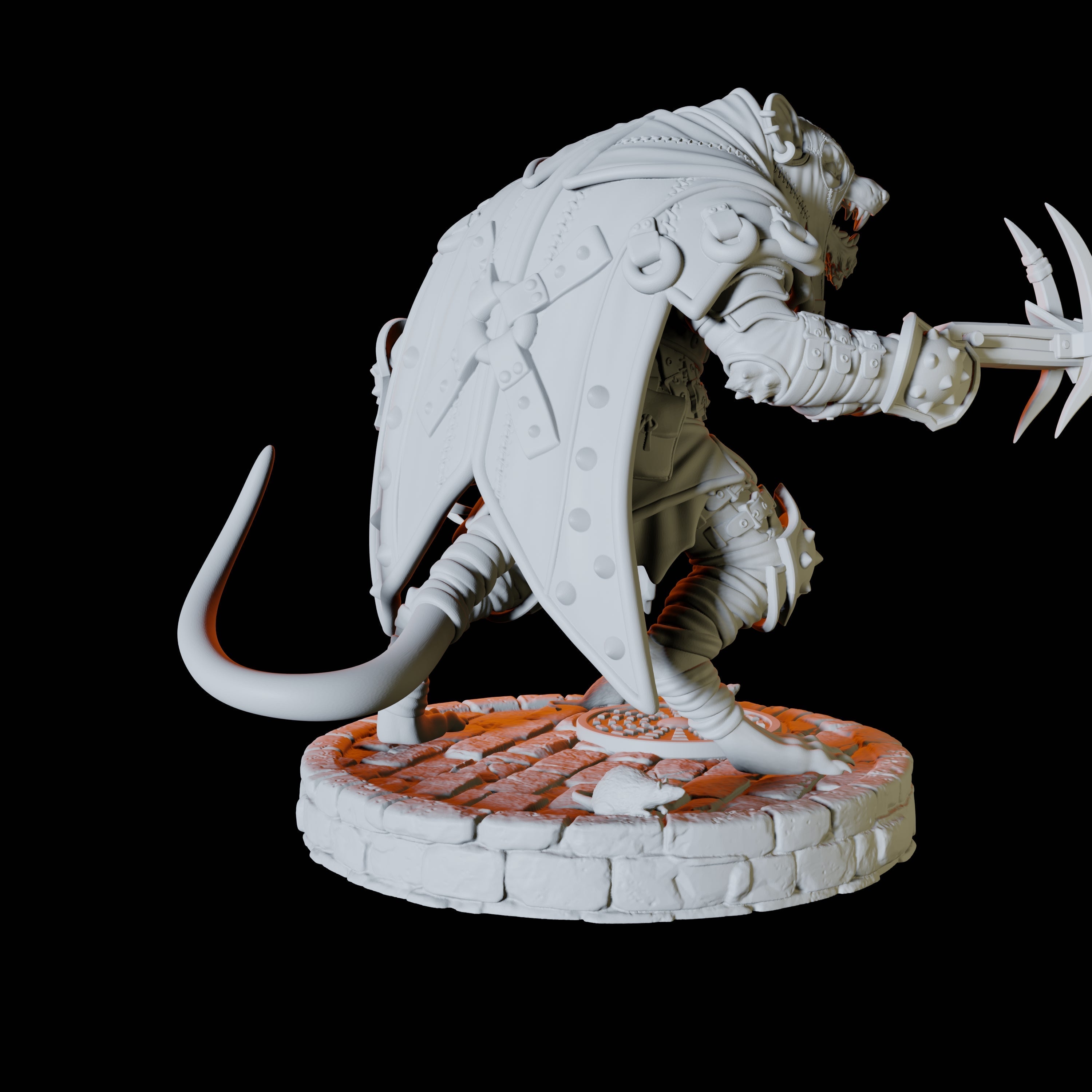 Ratfolk Assassin E Miniature for Dungeons and Dragons, Pathfinder or other TTRPGs