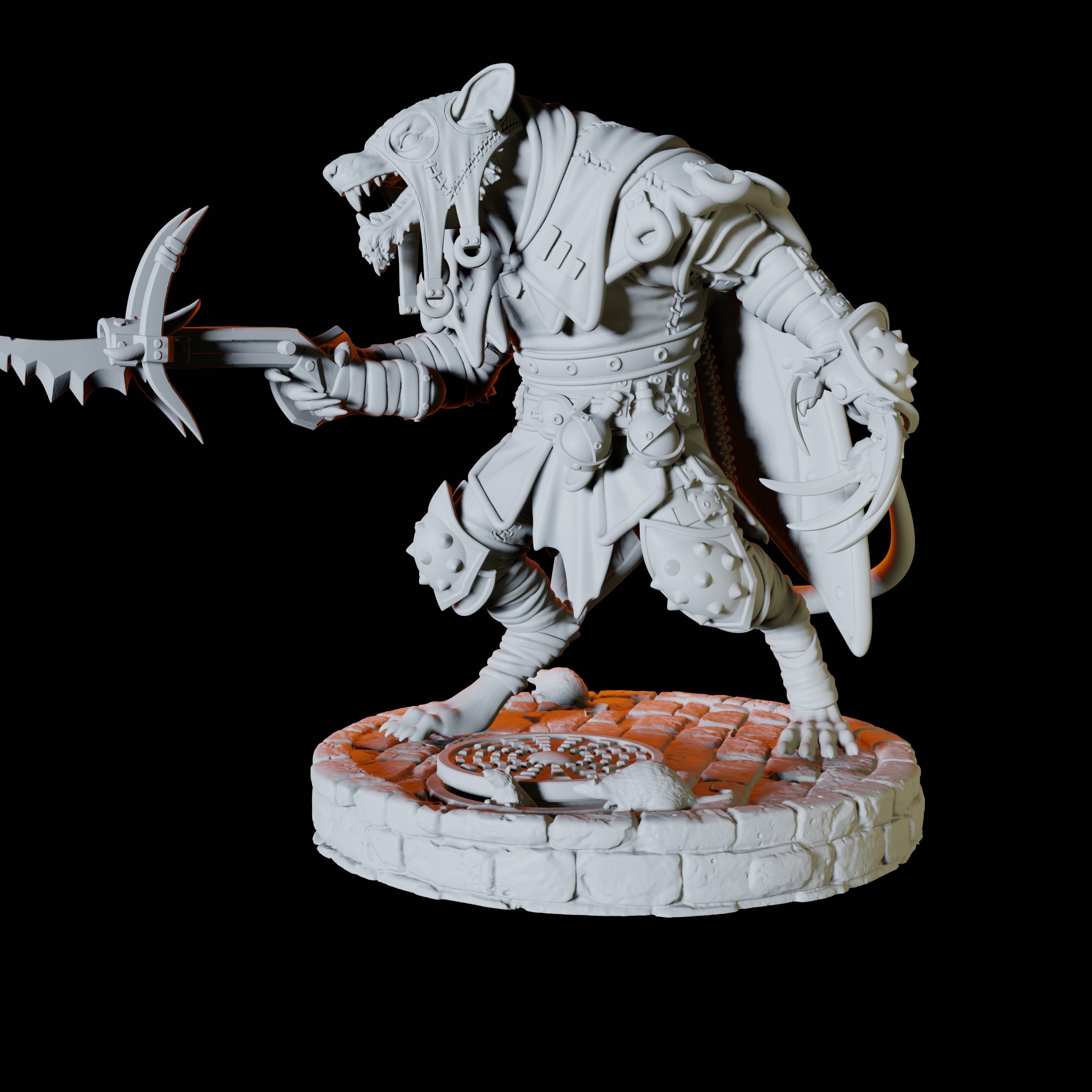 Ratfolk Assassin E Miniature for Dungeons and Dragons, Pathfinder or other TTRPGs