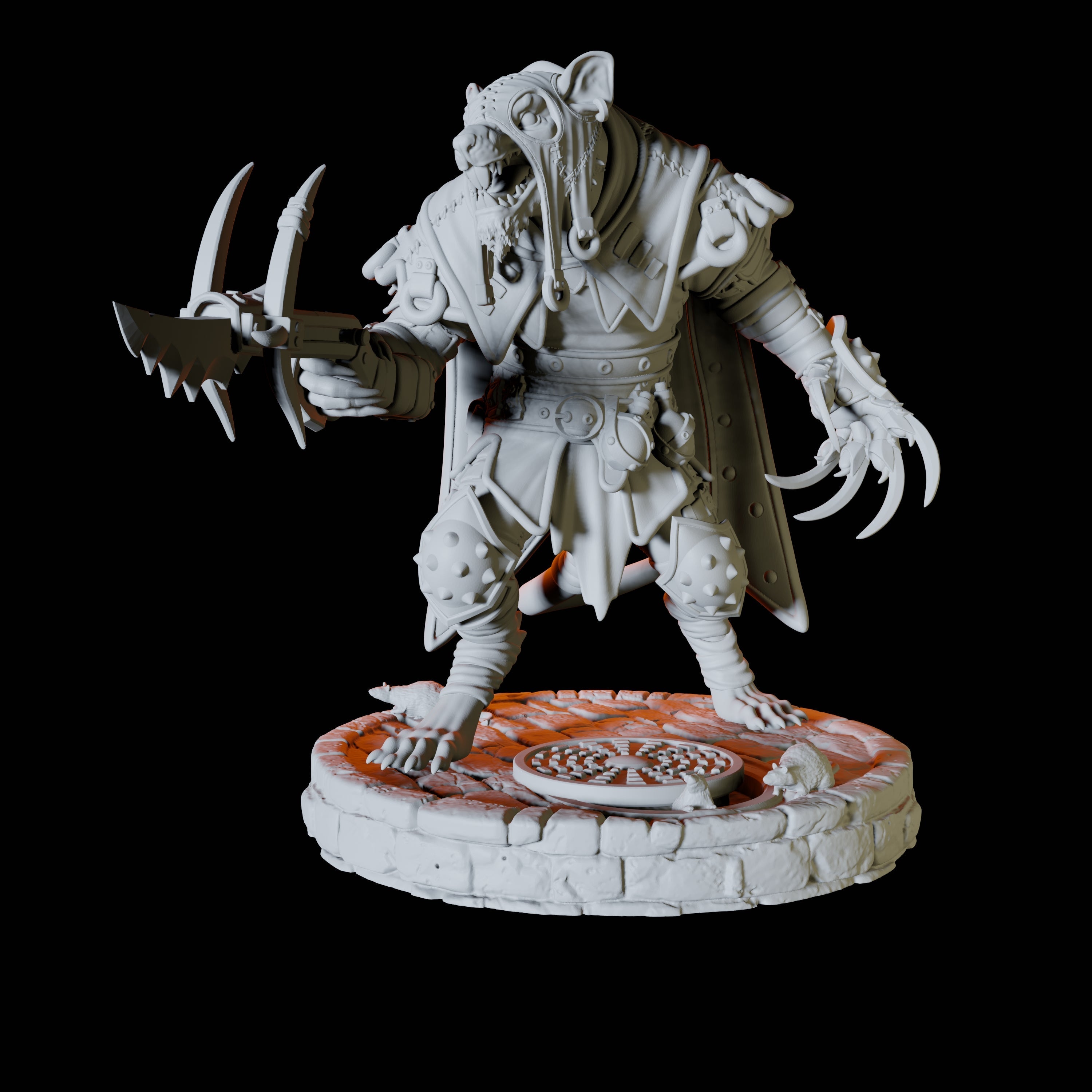 Ratfolk Assassin E Miniature for Dungeons and Dragons, Pathfinder or other TTRPGs