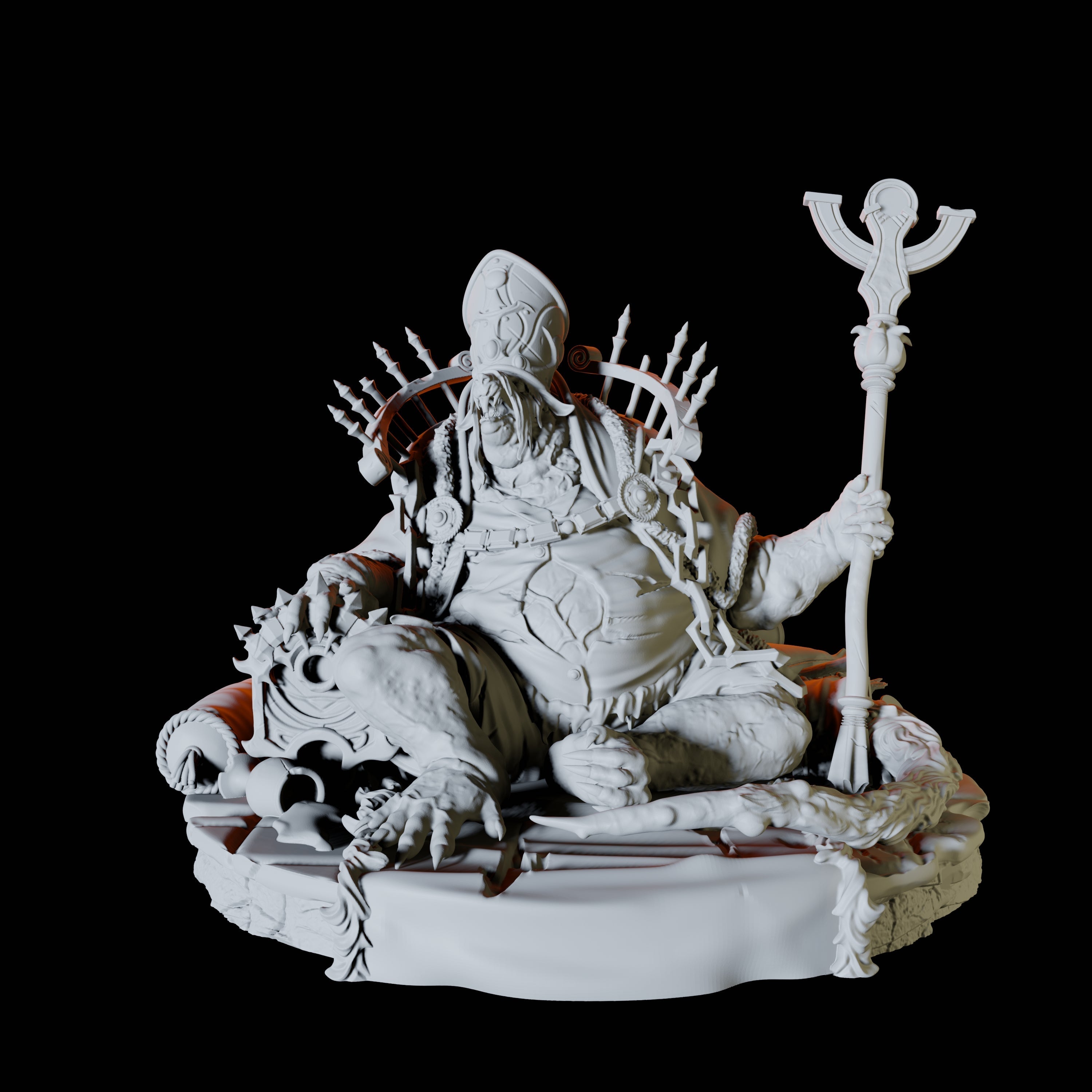 Ratfolk Bishop Miniature for Dungeons and Dragons, Pathfinder or other TTRPGs