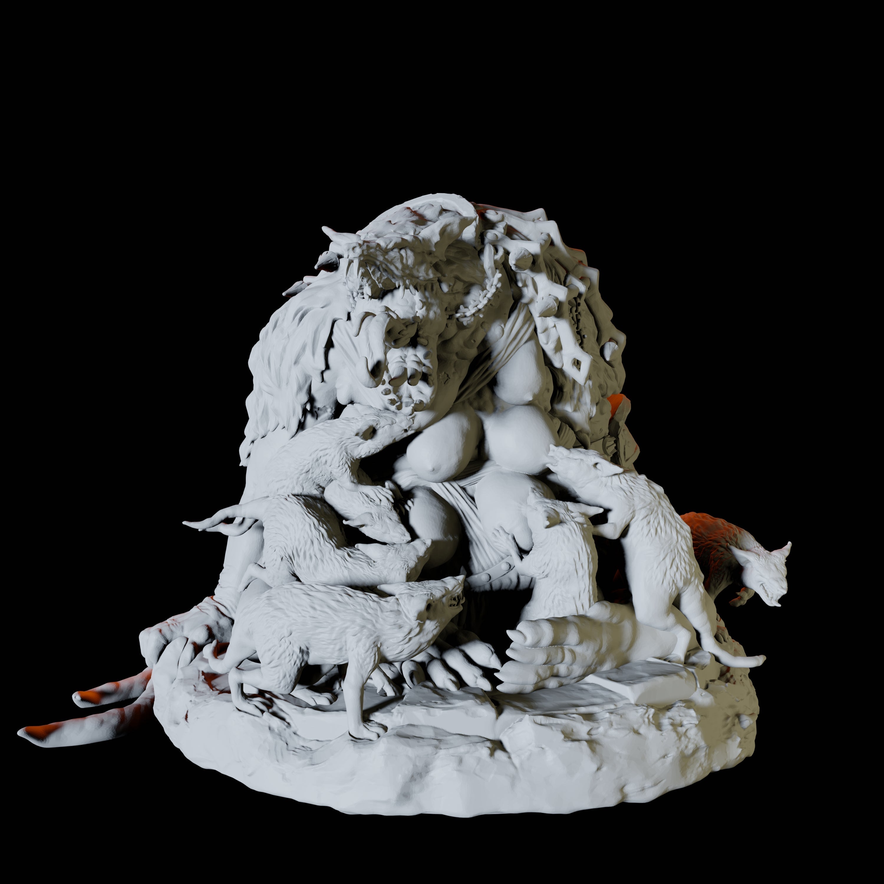 Ratfolk Broad Mother Miniature for Dungeons and Dragons, Pathfinder or other TTRPGs