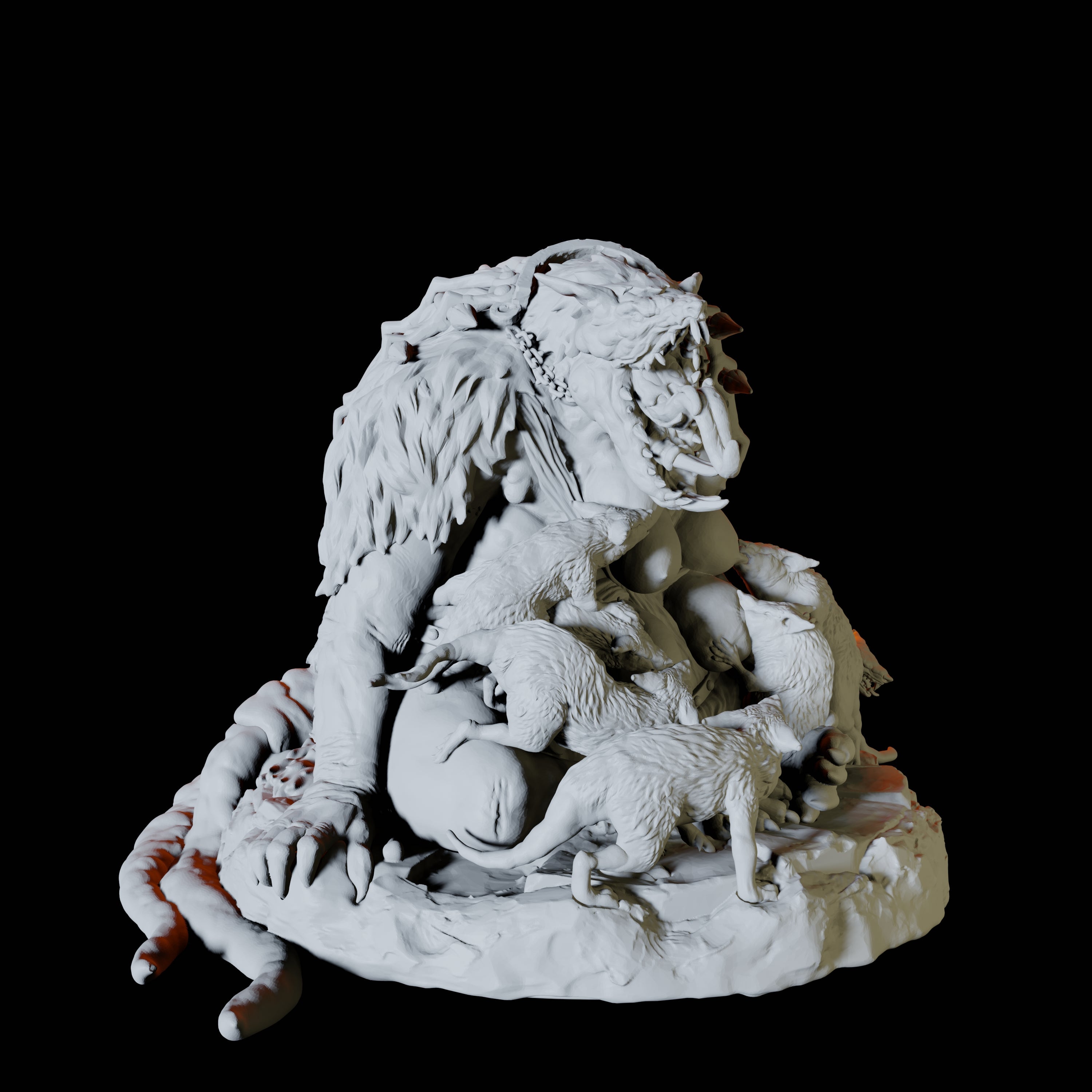 Ratfolk Broad Mother Miniature for Dungeons and Dragons, Pathfinder or other TTRPGs